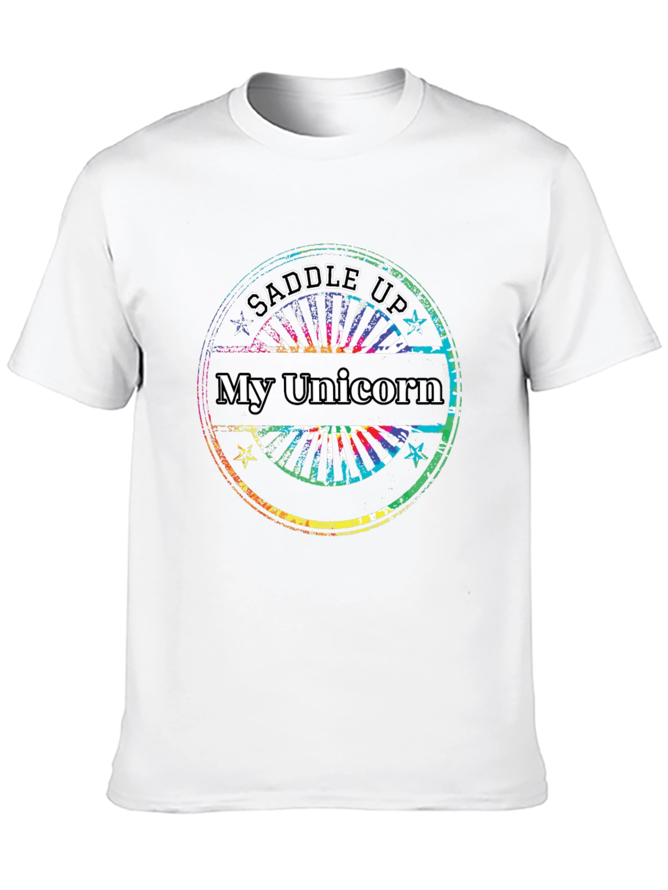 Saddle Up My Unicorn Black T-Shirt