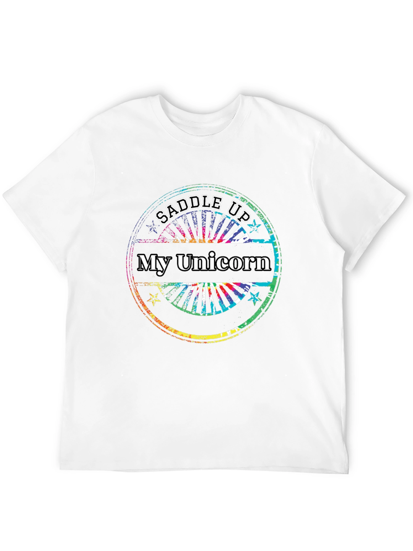 Saddle Up My Unicorn Black T-Shirt