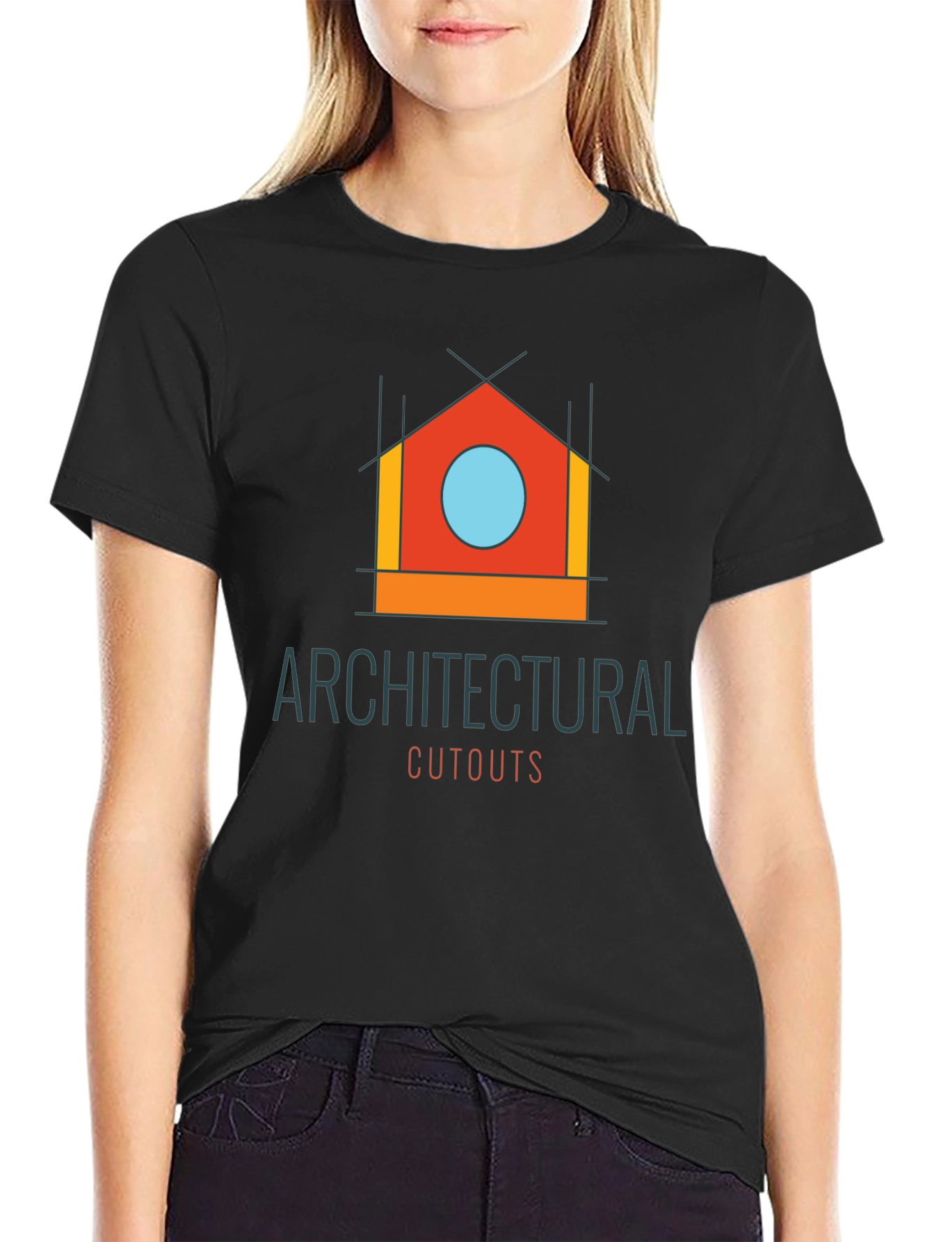 Architectural Cutouts Graphic T-Shirt