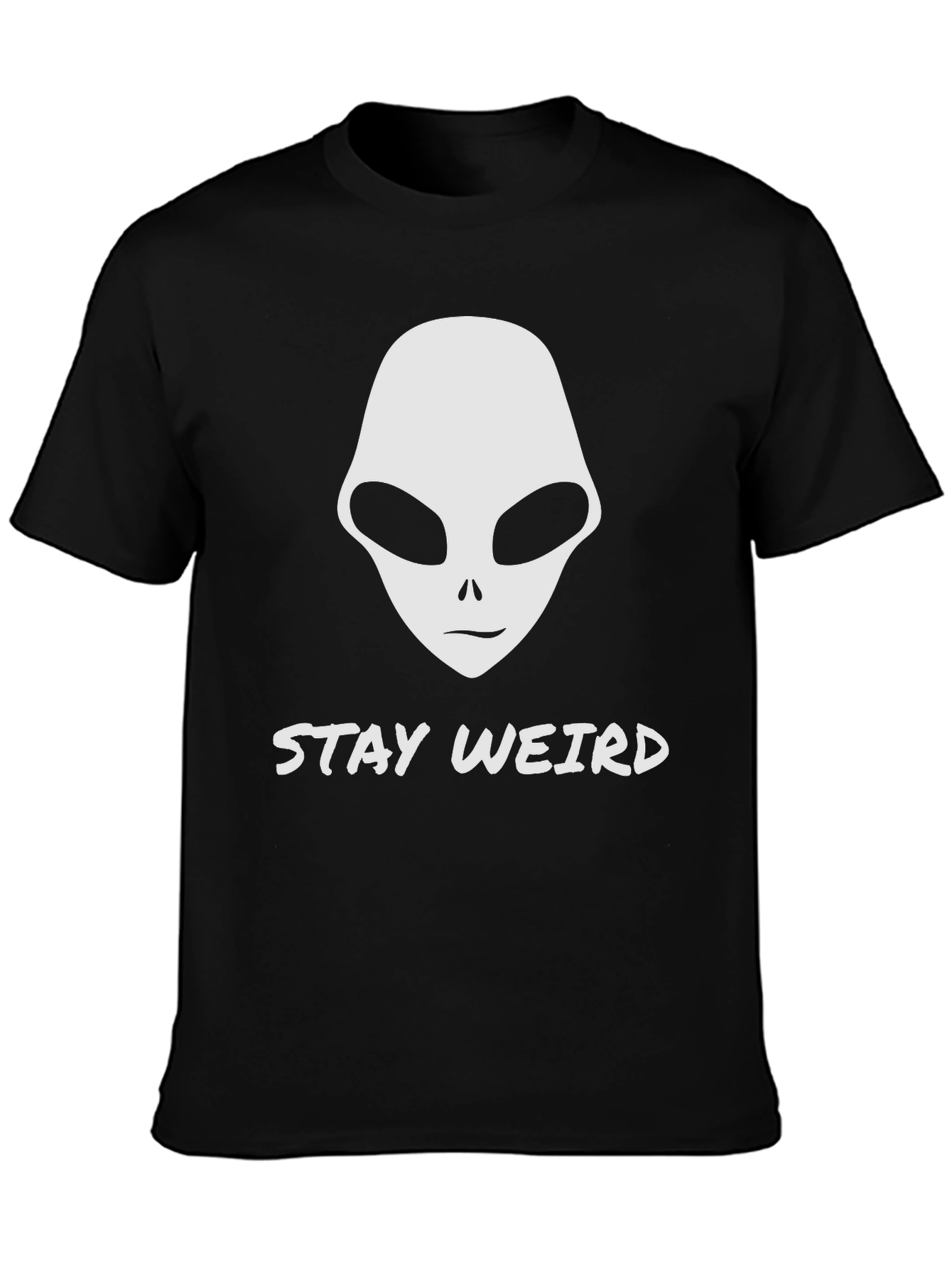 Stay Weird Alien Head Graphic T-Shirt