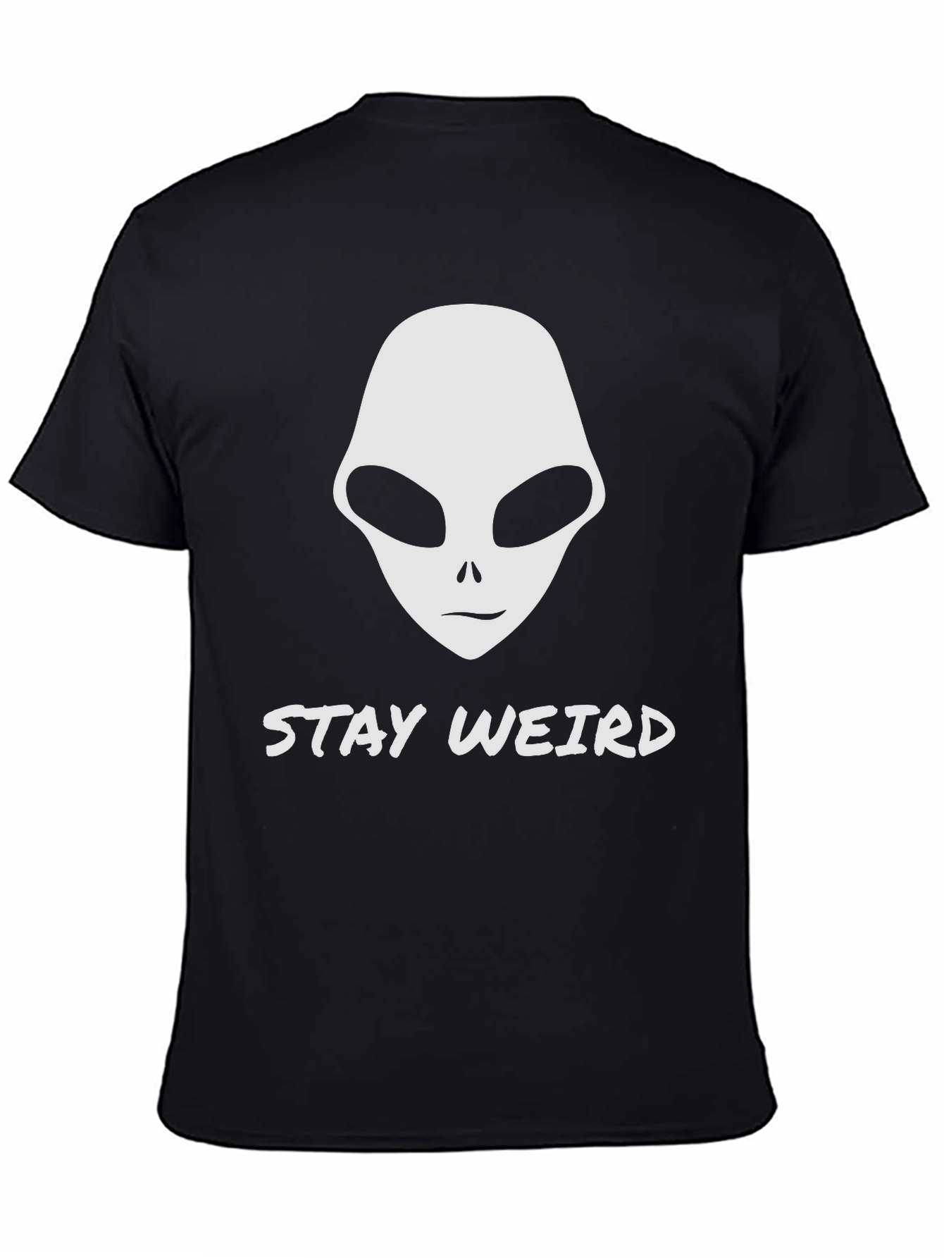 Stay Weird Alien Head Graphic T-Shirt