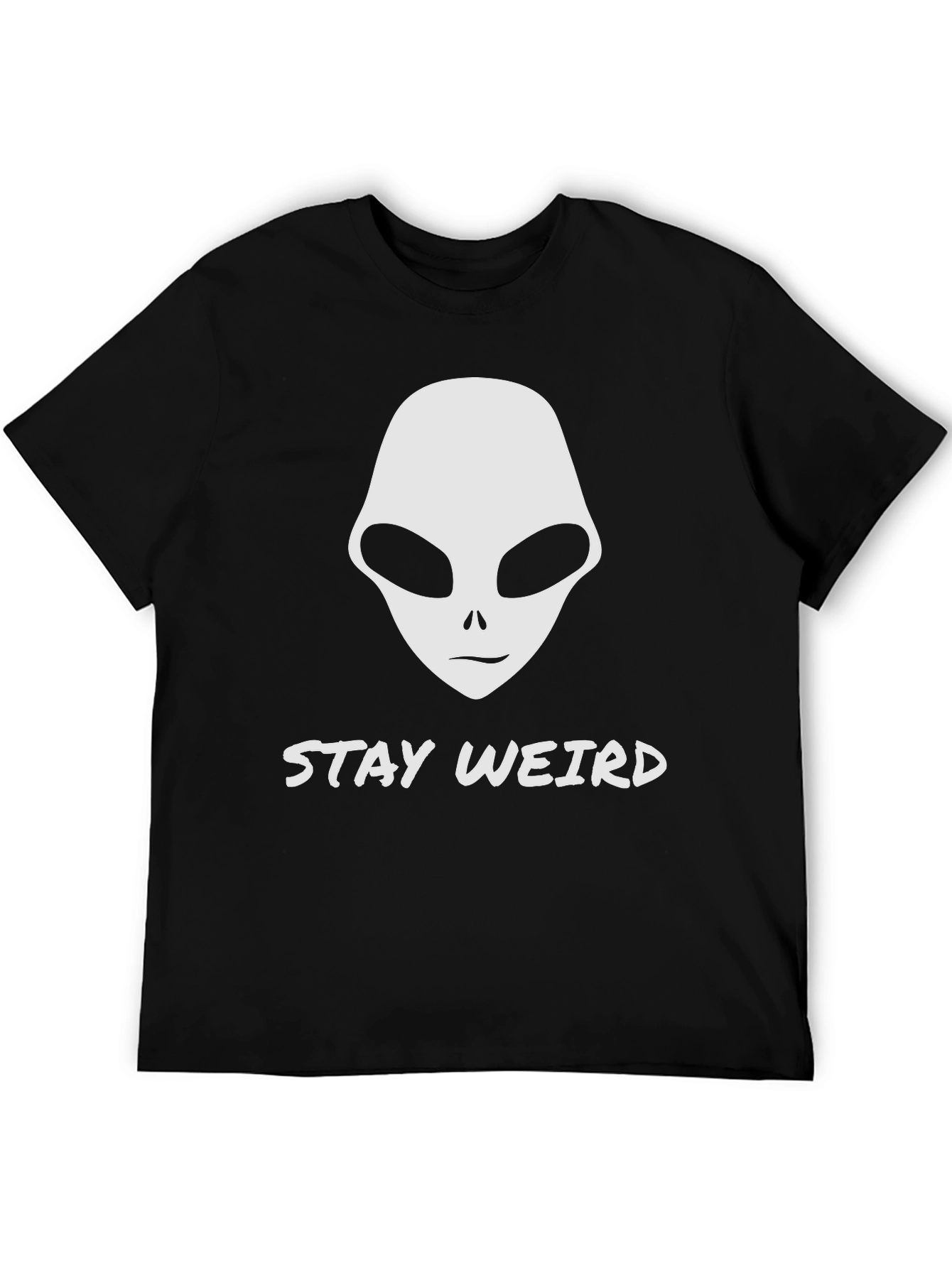 Stay Weird Alien Head Graphic T-Shirt