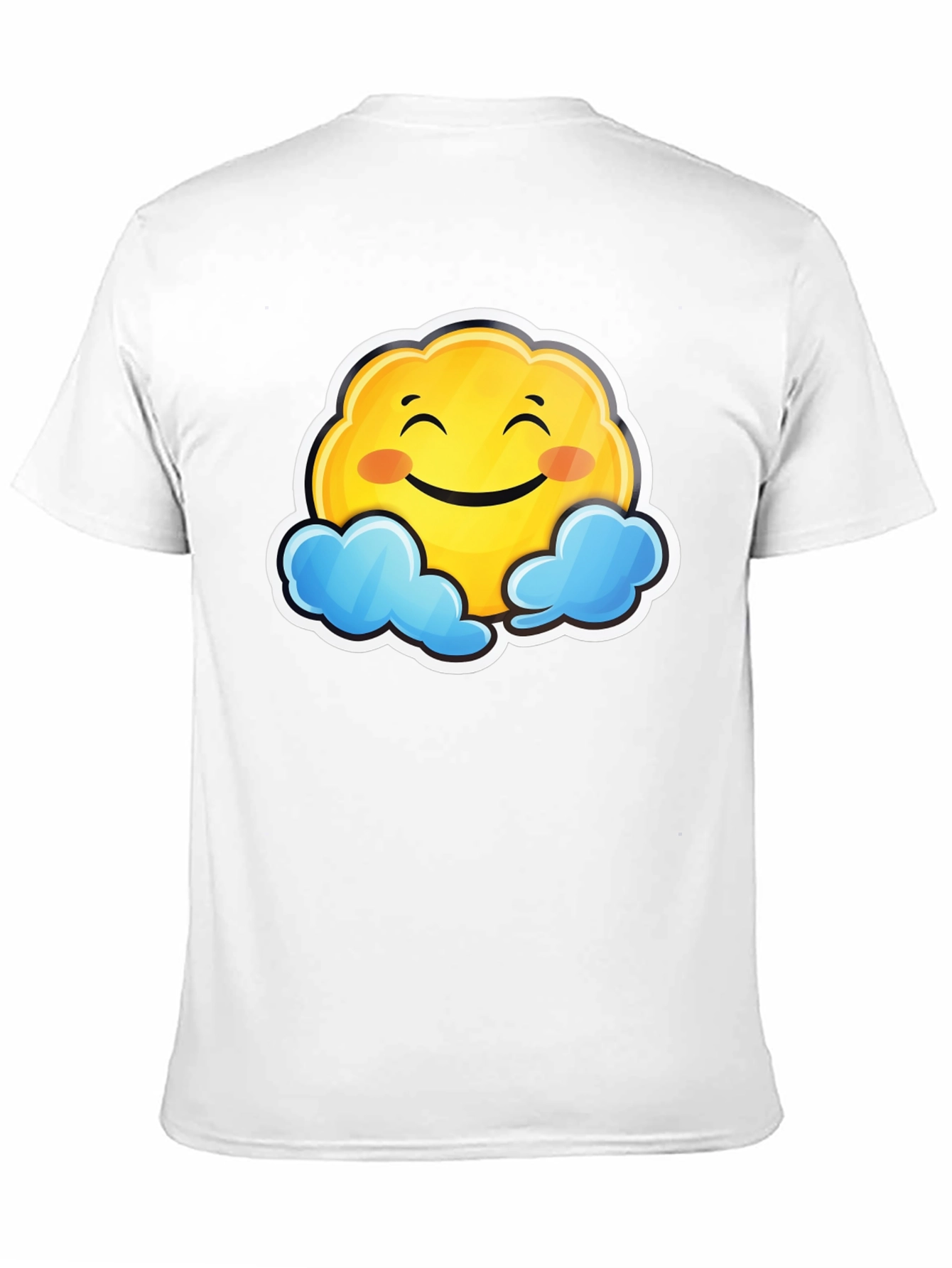 Happy Cloud Graphic Black T-Shirt