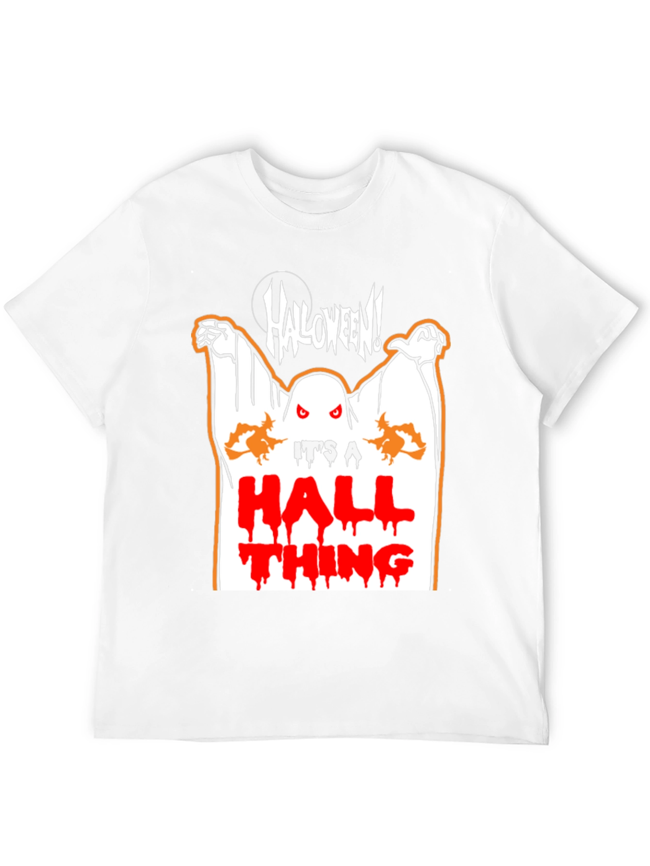Halloween Ghost Graphic Black T-Shirt