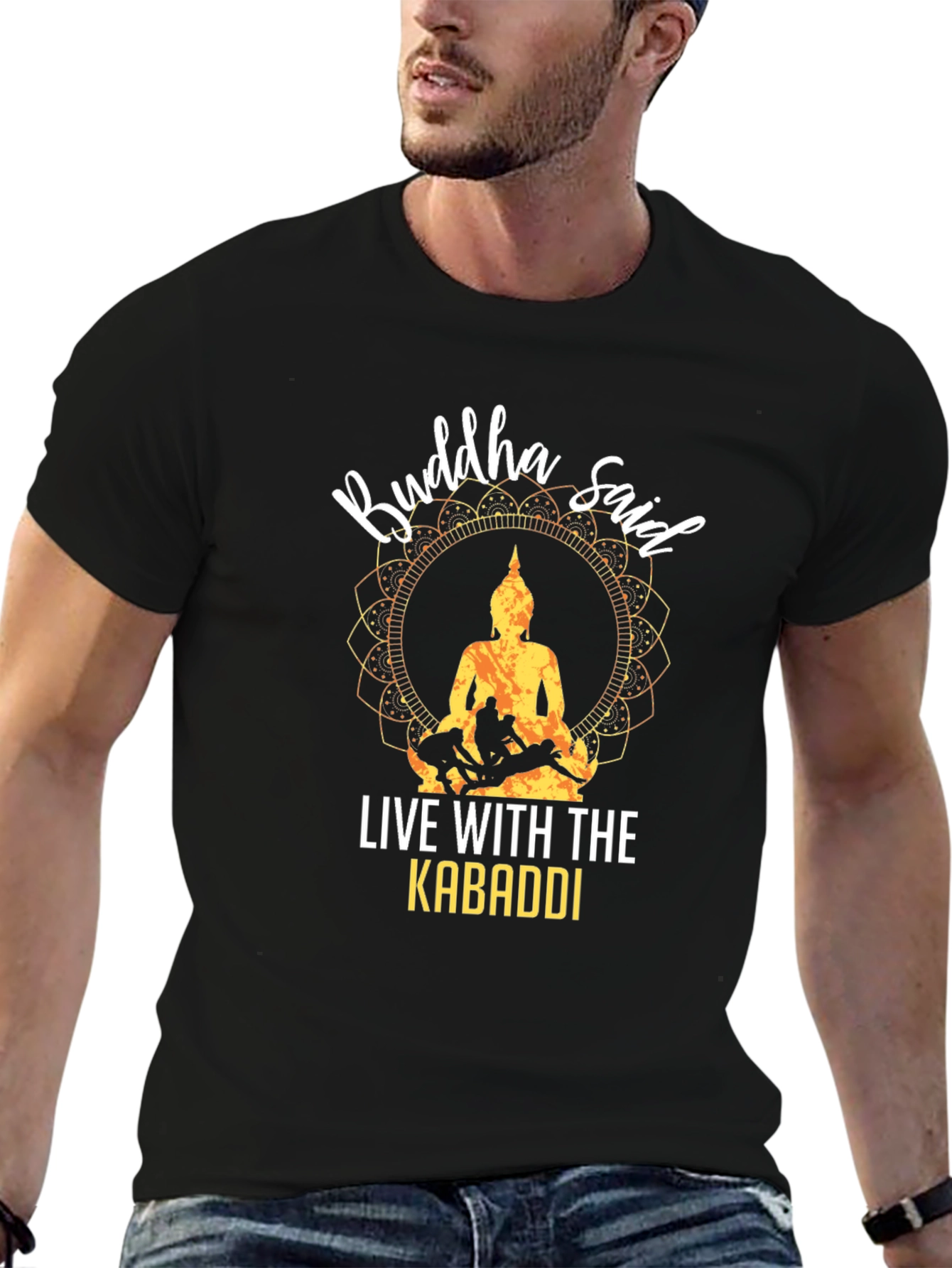 Buddha Said Kabaddi Graphic Tee - Black
