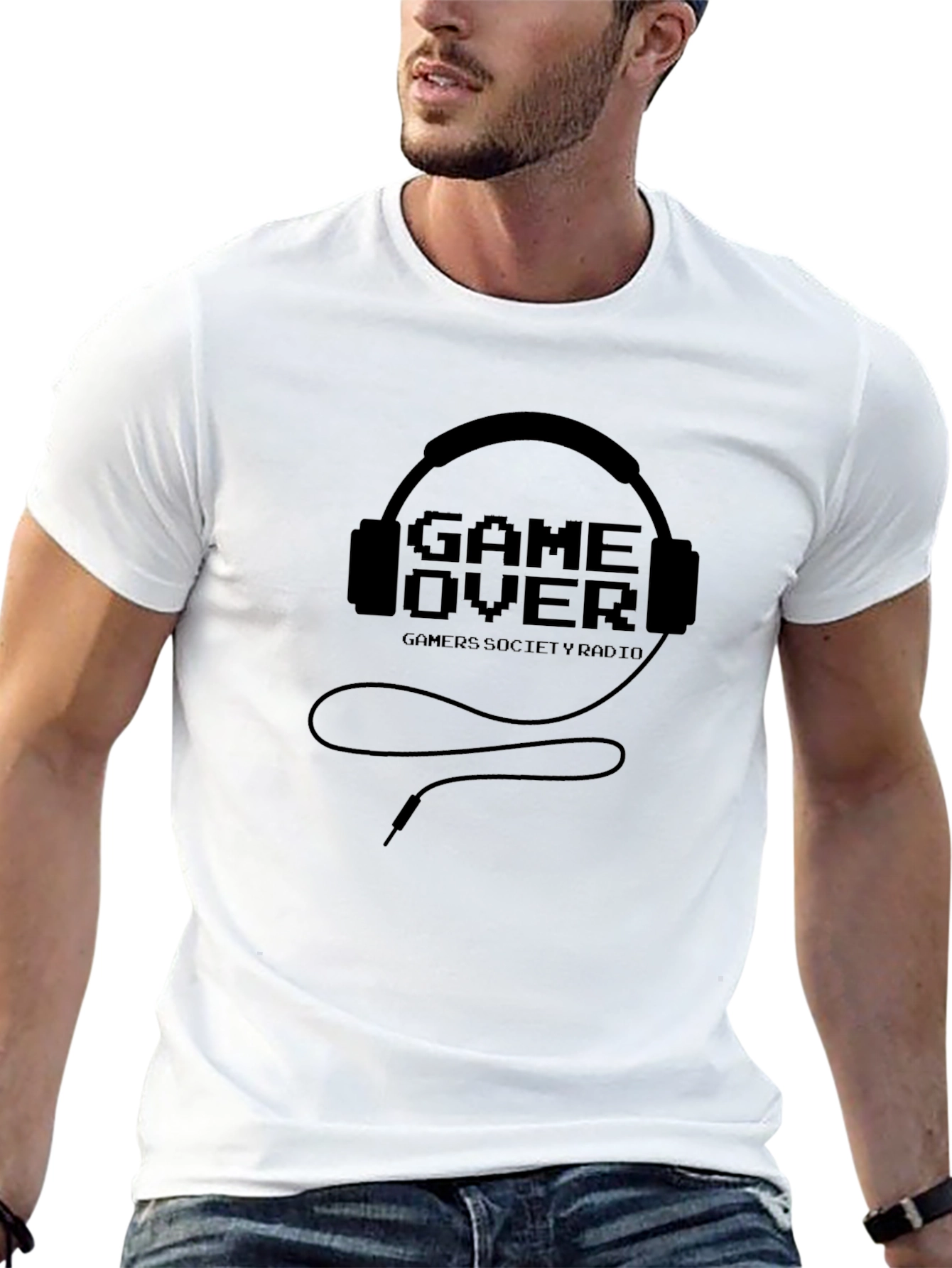 Game Over Headphone Graphic Tee