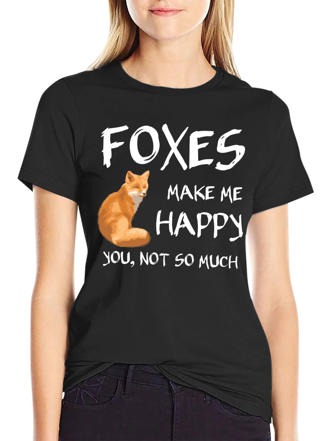 Foxes Make Me Happy Graphic T-Shirt