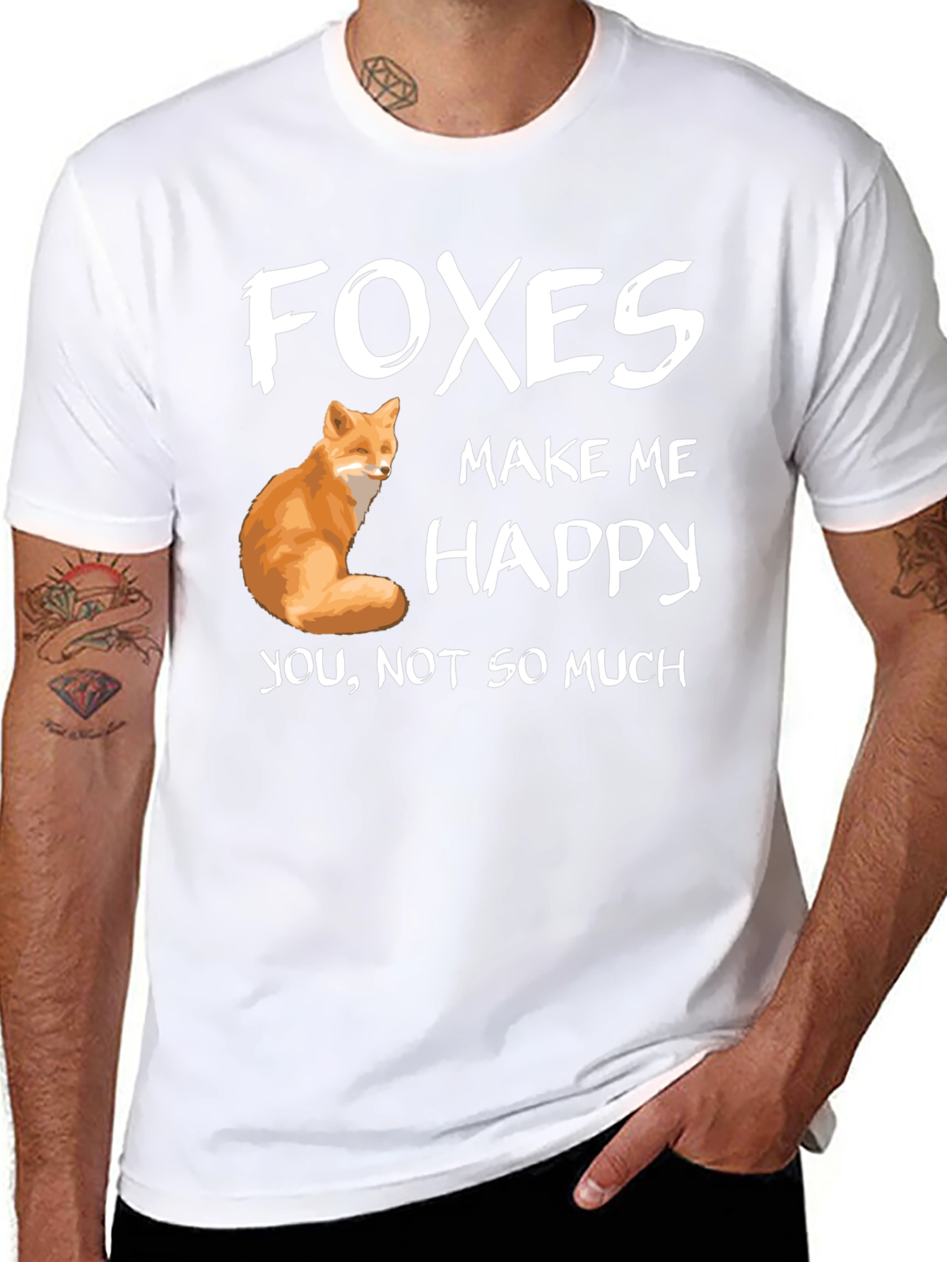 Foxes Make Me Happy Graphic T-Shirt