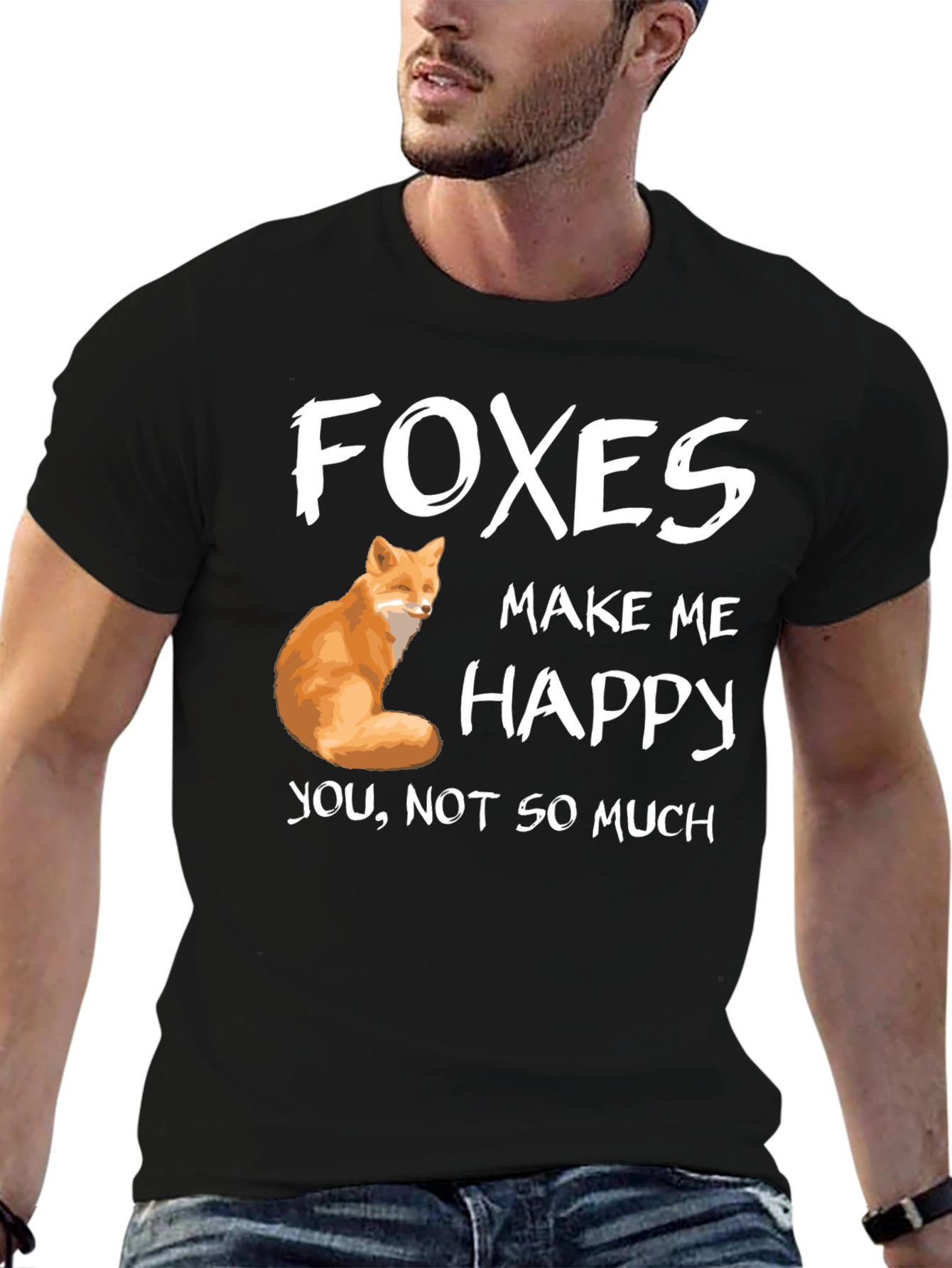 Foxes Make Me Happy Graphic T-Shirt