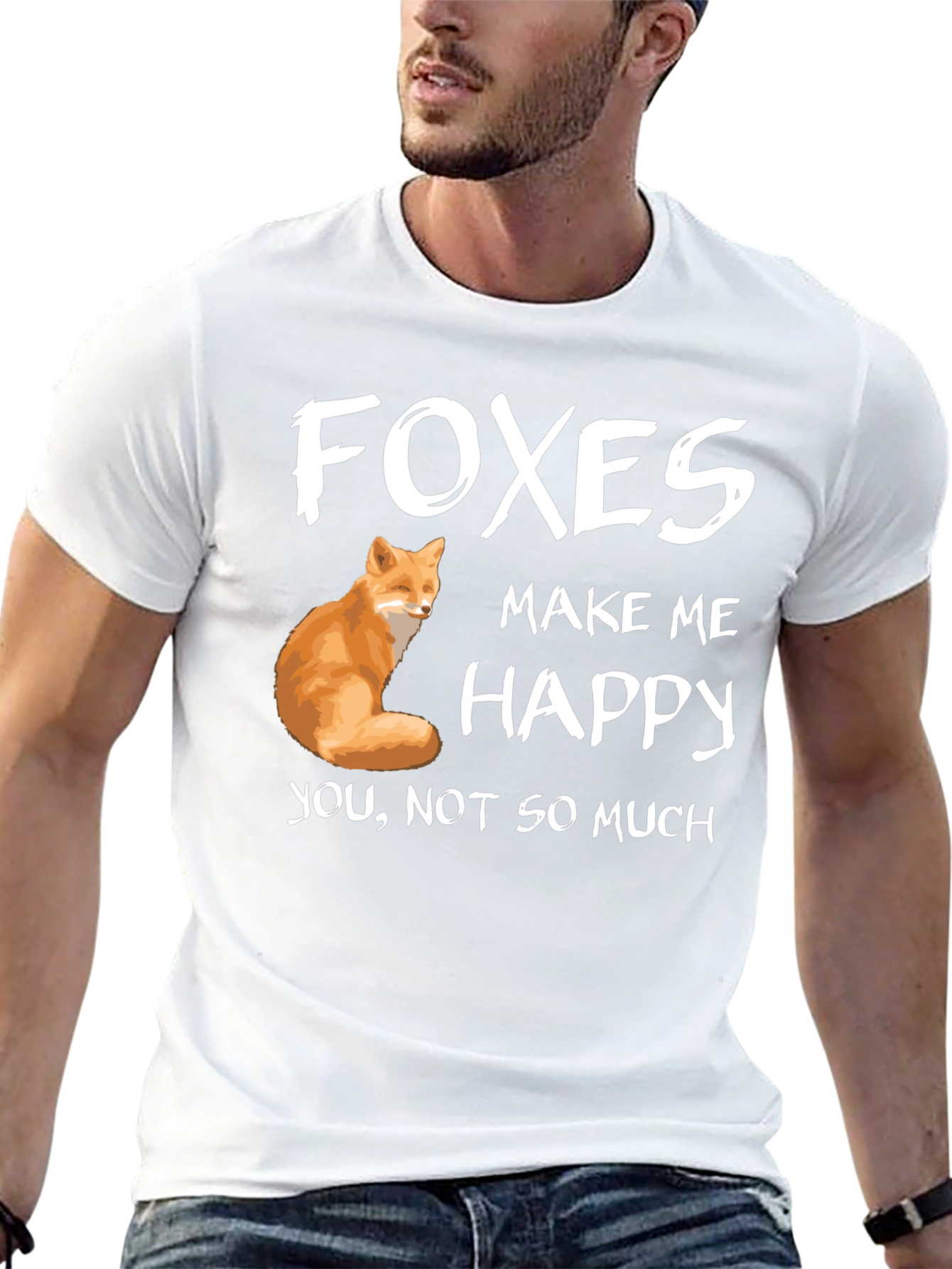 Foxes Make Me Happy Graphic T-Shirt
