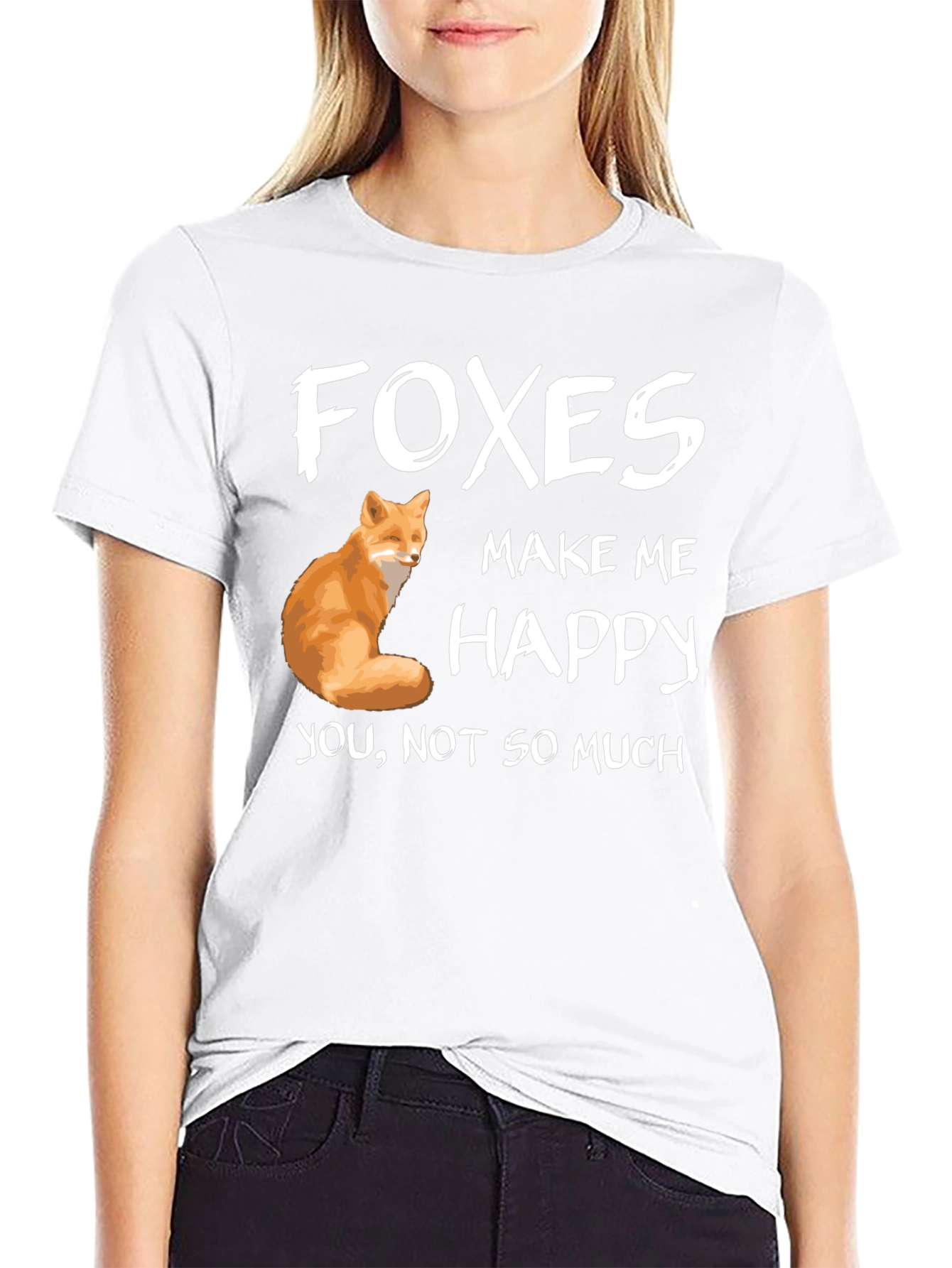 Foxes Make Me Happy Graphic T-Shirt