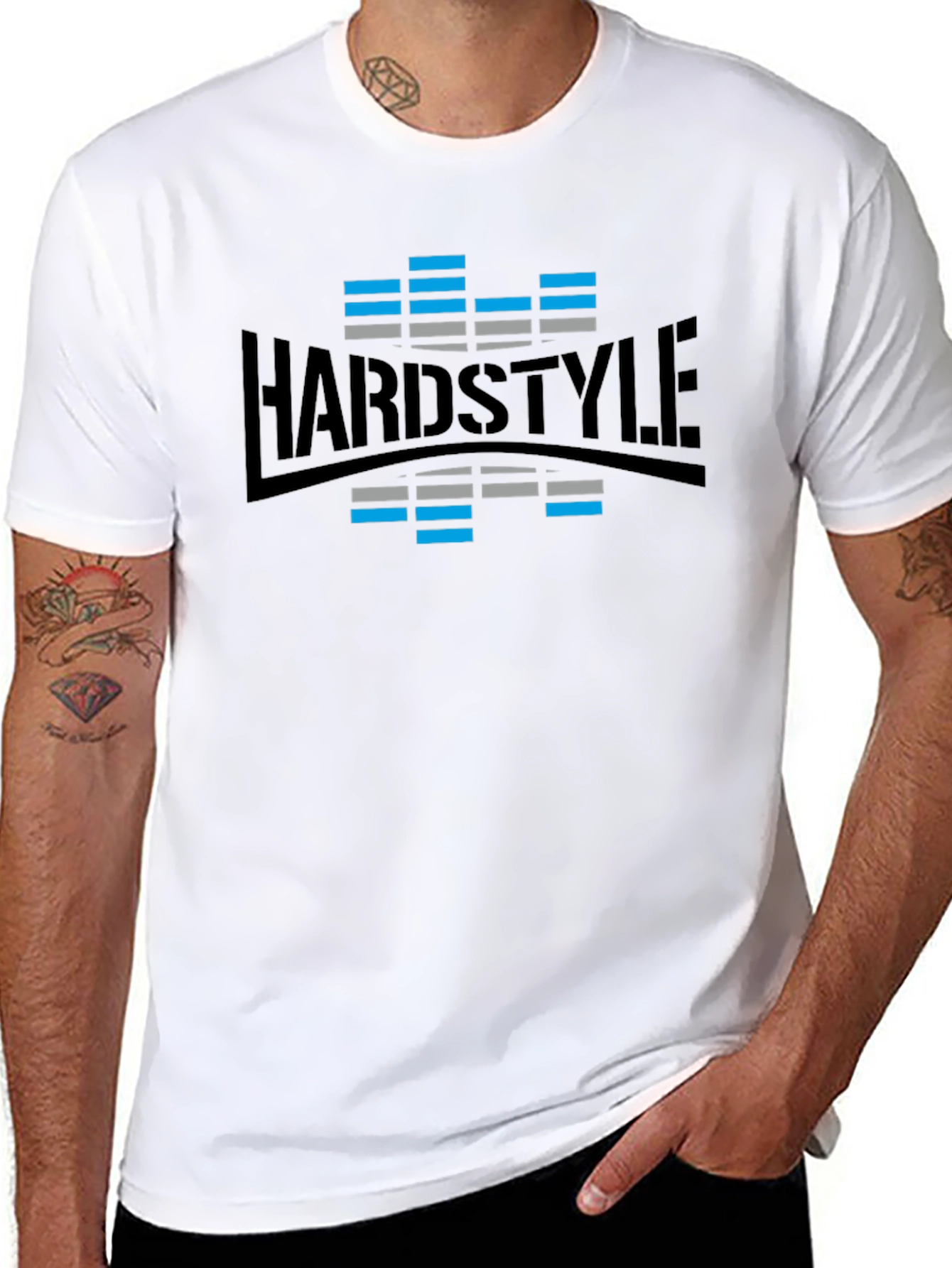 Hardstyle Graphic Print Black T-Shirt