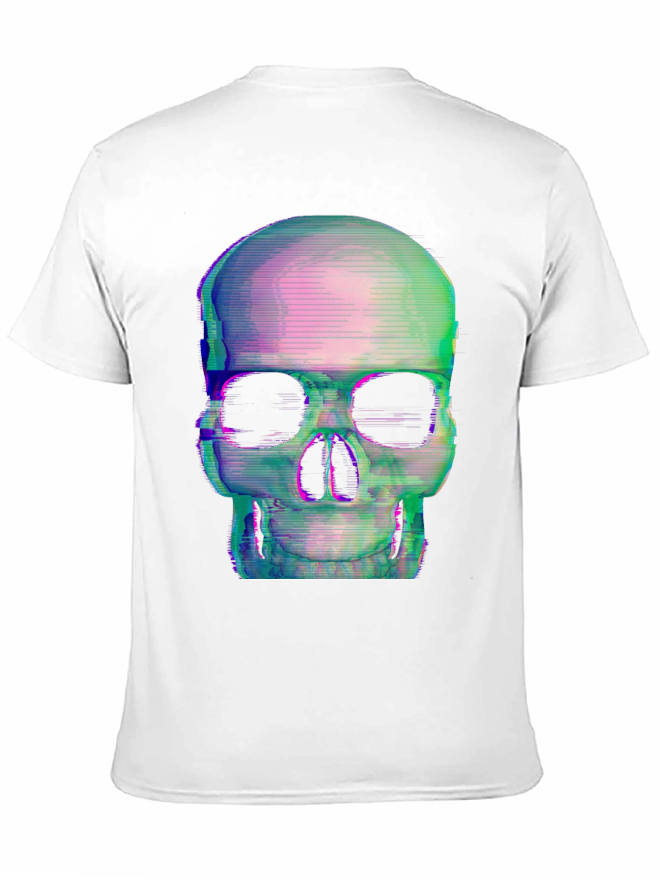 Glitch Skull Black T-Shirt - Edgy Graphic Tee