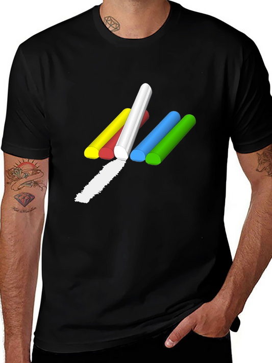 Chalk Graphic T-Shirt - Artistic & Colorful Design
