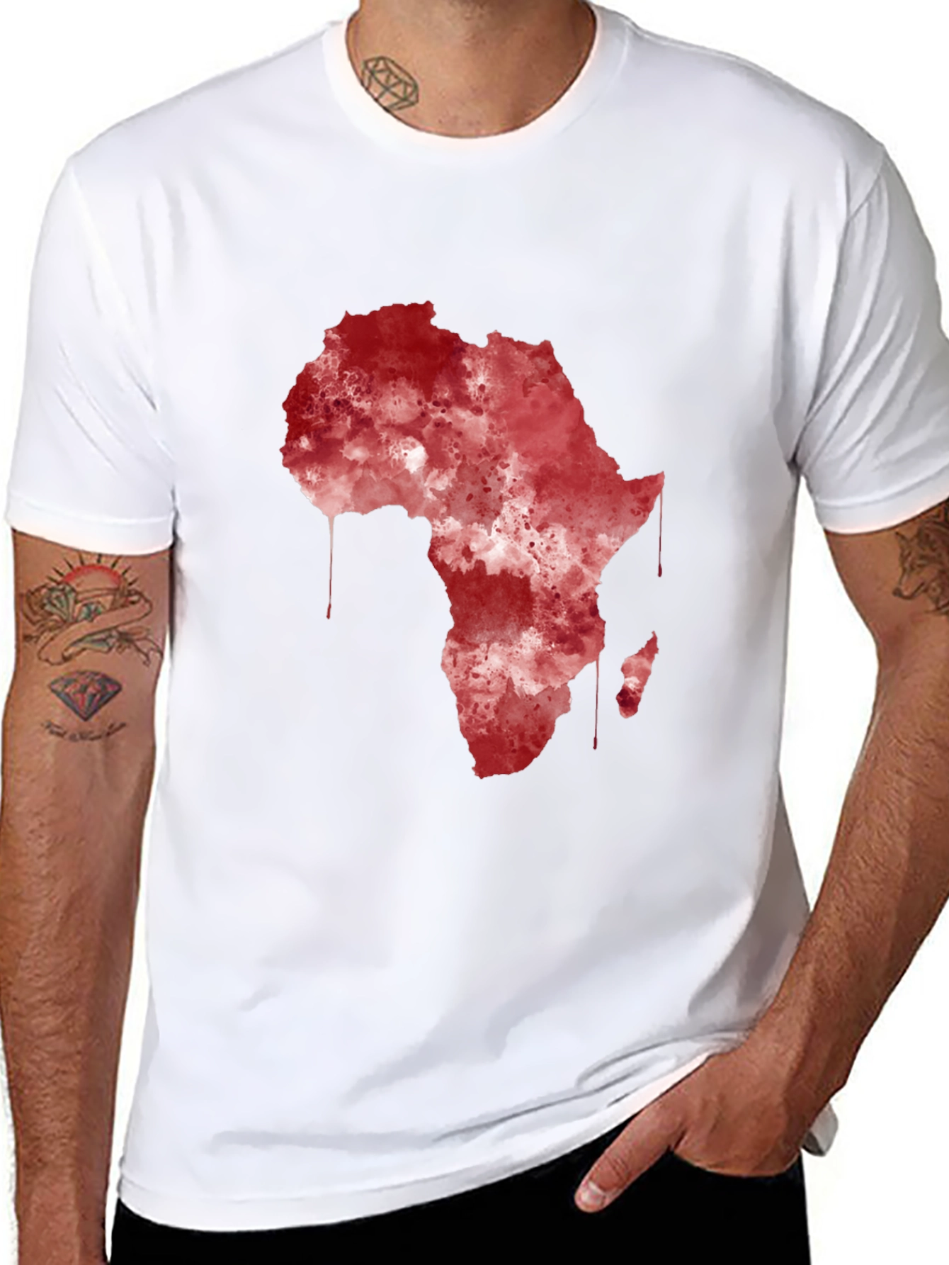 Africa Continent Map Graphic T-Shirt