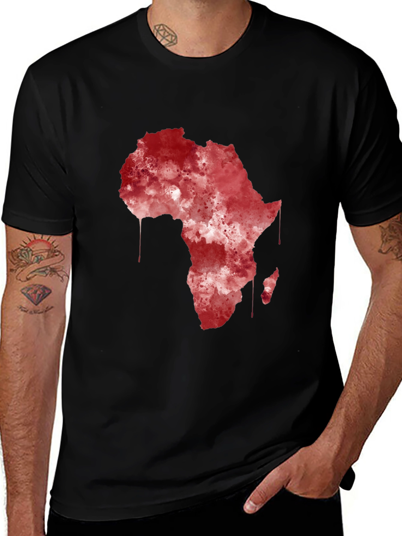 Africa Continent Map Graphic T-Shirt