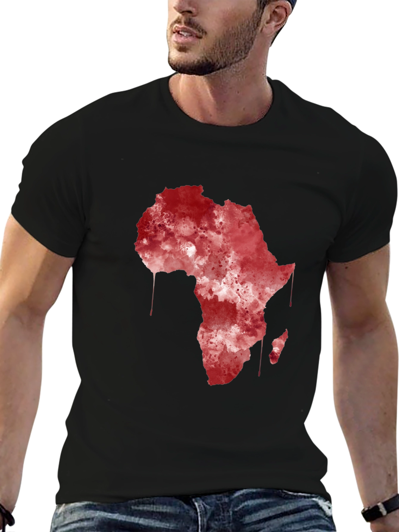 Africa Continent Map Graphic T-Shirt