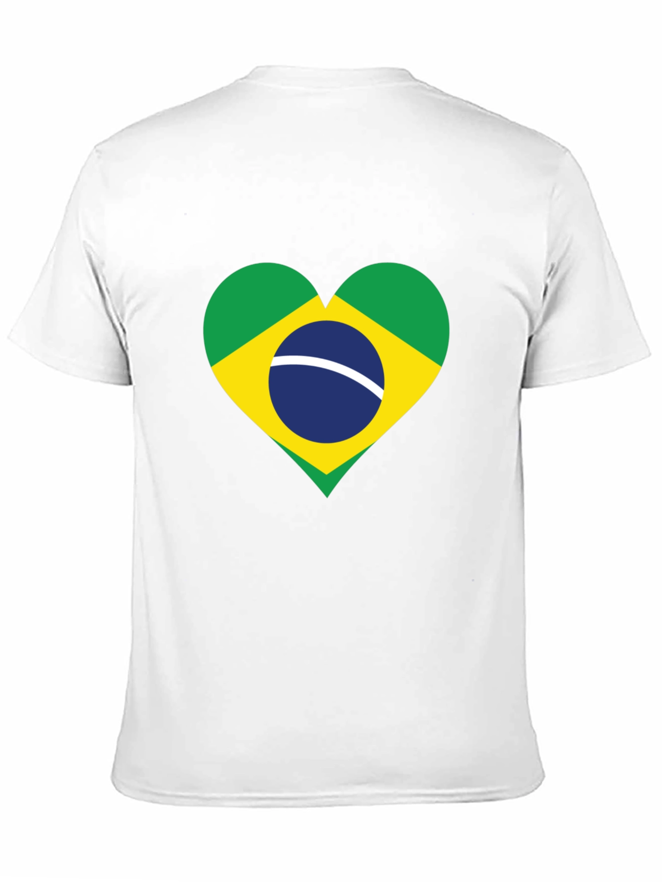 Brazil Flag Heart Graphic T-Shirt