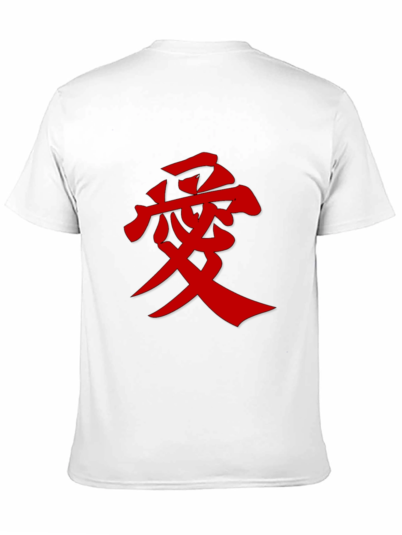 Mens Black T-Shirt with Red Kanji Graphic