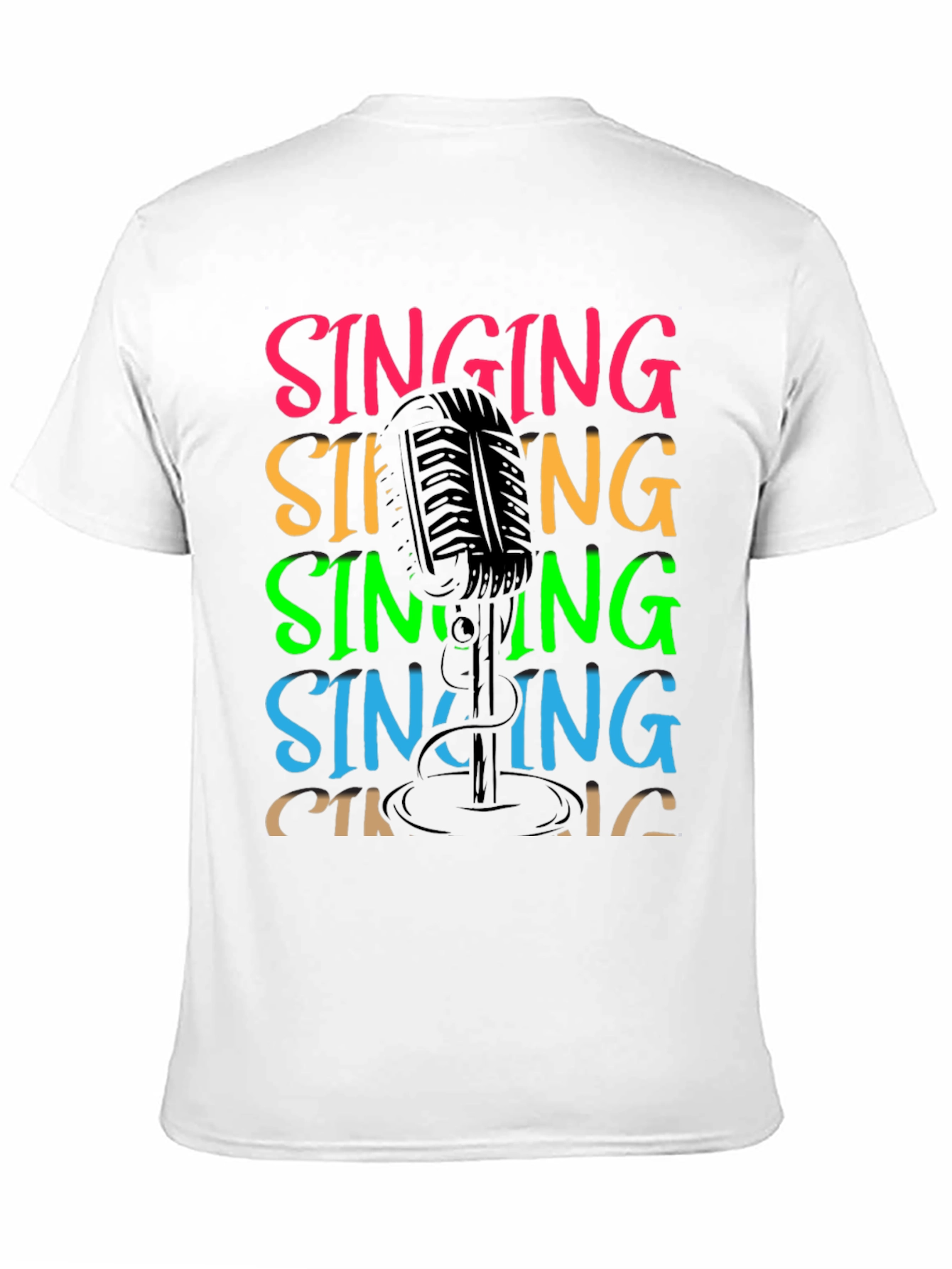 Singing Microphone Graphic T-Shirt