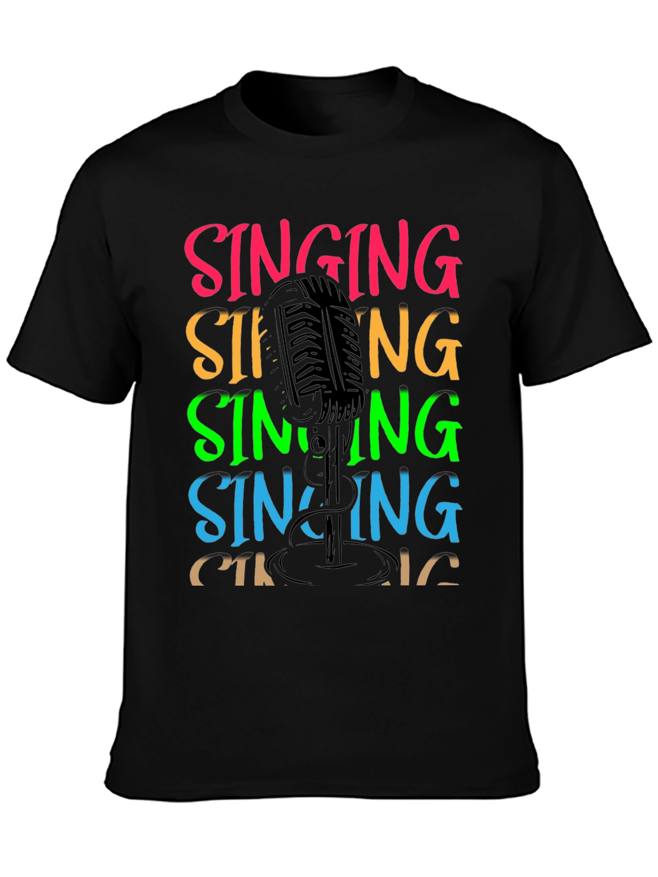 Singing Microphone Graphic T-Shirt