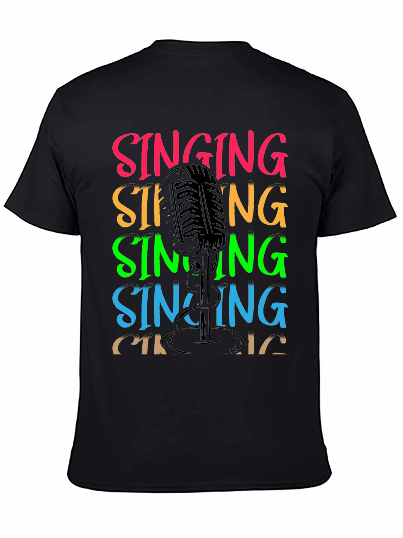 Singing Microphone Graphic T-Shirt