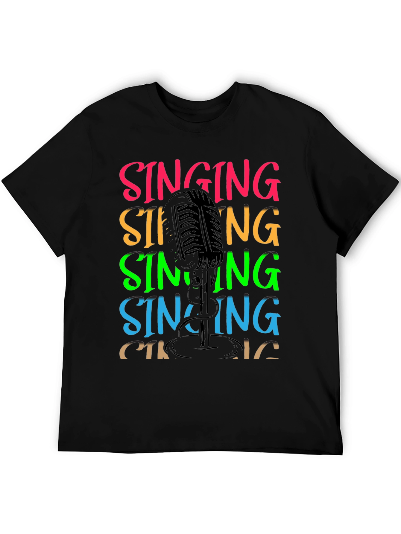 Singing Microphone Graphic T-Shirt