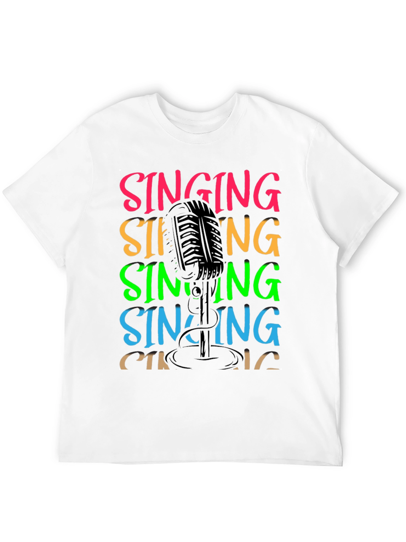 Singing Microphone Graphic T-Shirt