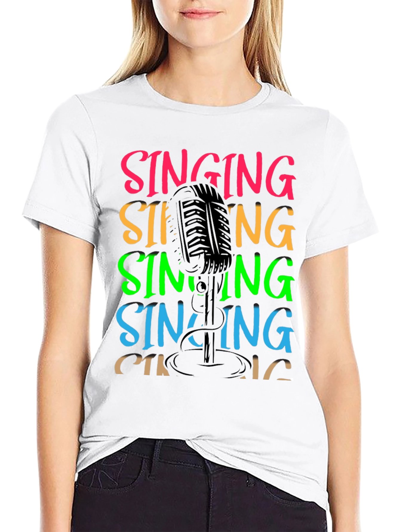 Singing Microphone Graphic T-Shirt