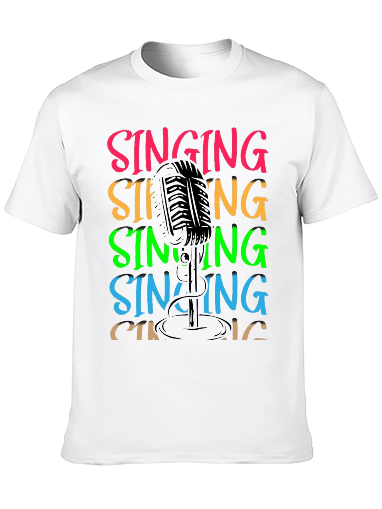 Singing Microphone Graphic T-Shirt