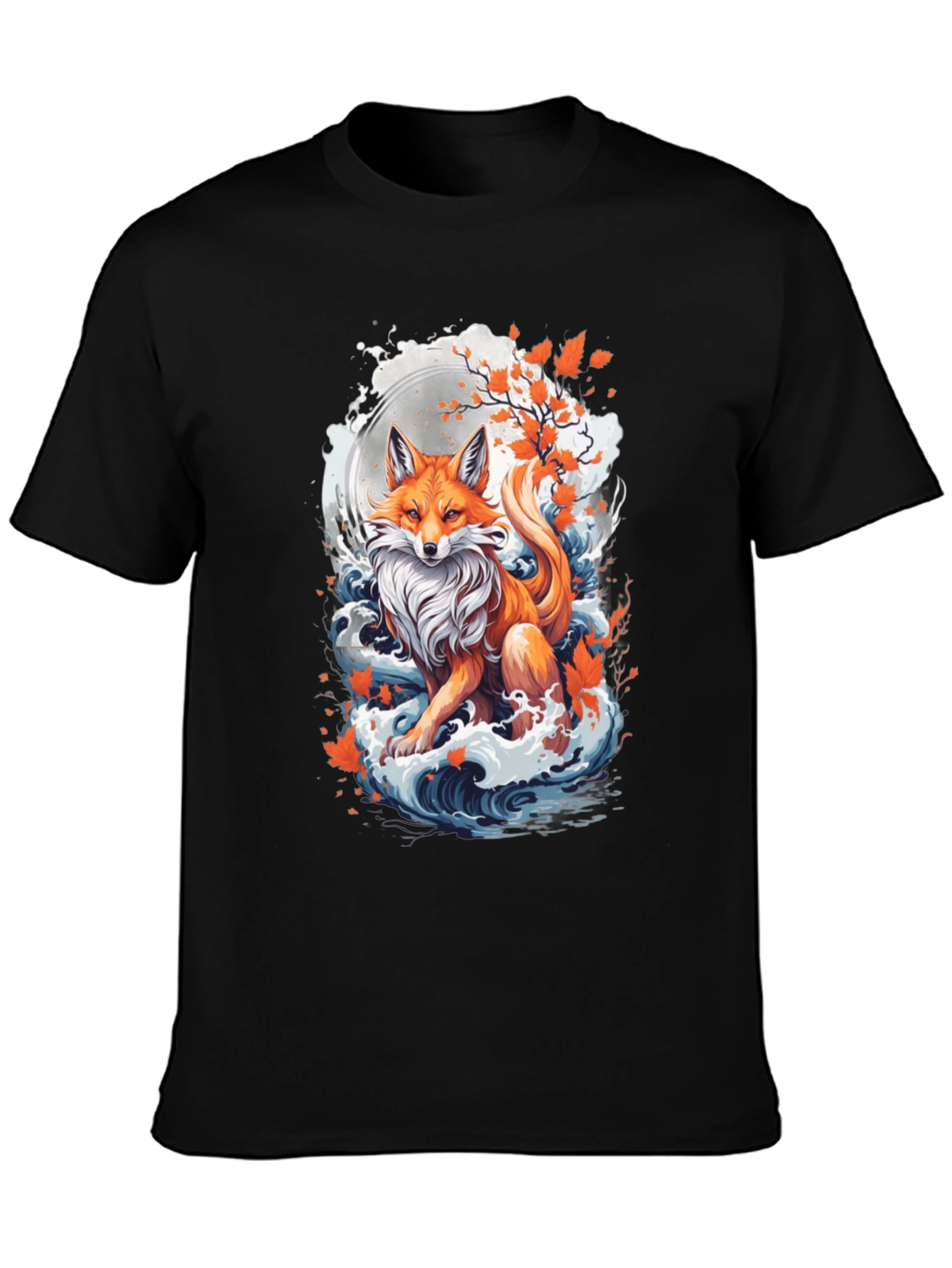 Fox Moon Wave Graphic Tee