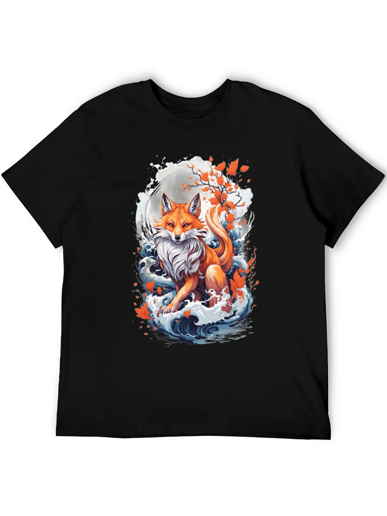 Fox Moon Wave Graphic Tee