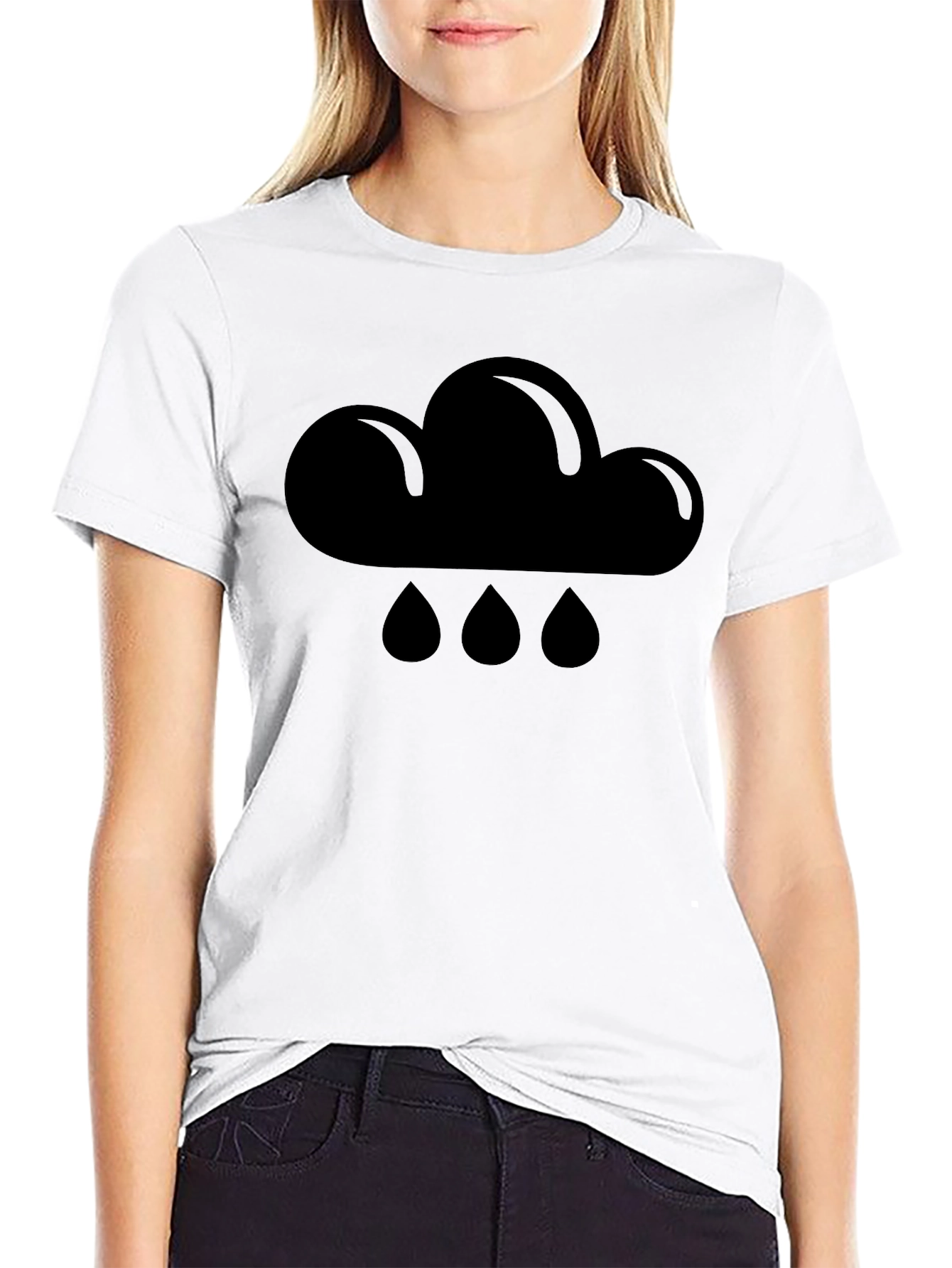 Rain Cloud Graphic T-Shirt - Unisex Black Tee