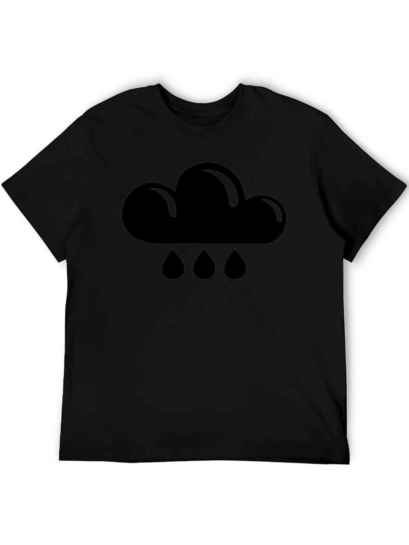 Rain Cloud Graphic T-Shirt - Unisex Black Tee