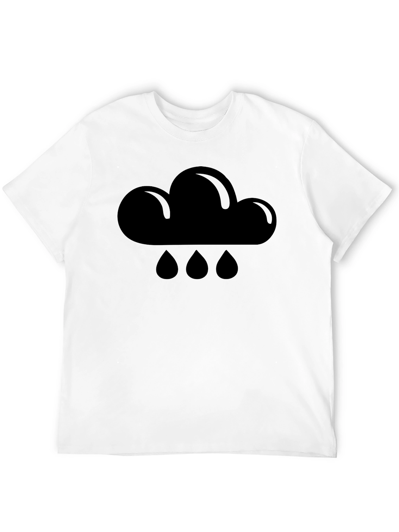 Rain Cloud Graphic T-Shirt - Unisex Black Tee