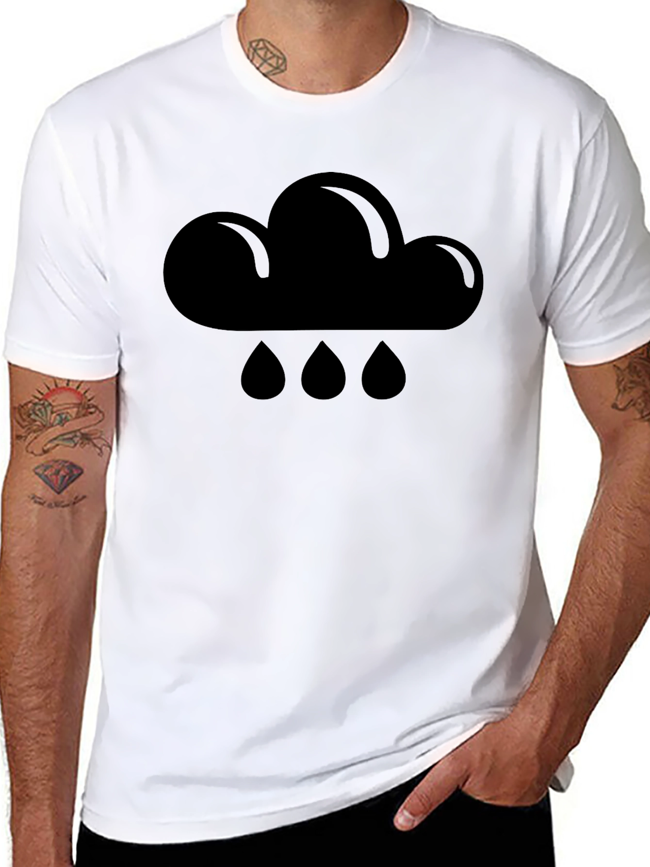 Rain Cloud Graphic T-Shirt - Unisex Black Tee