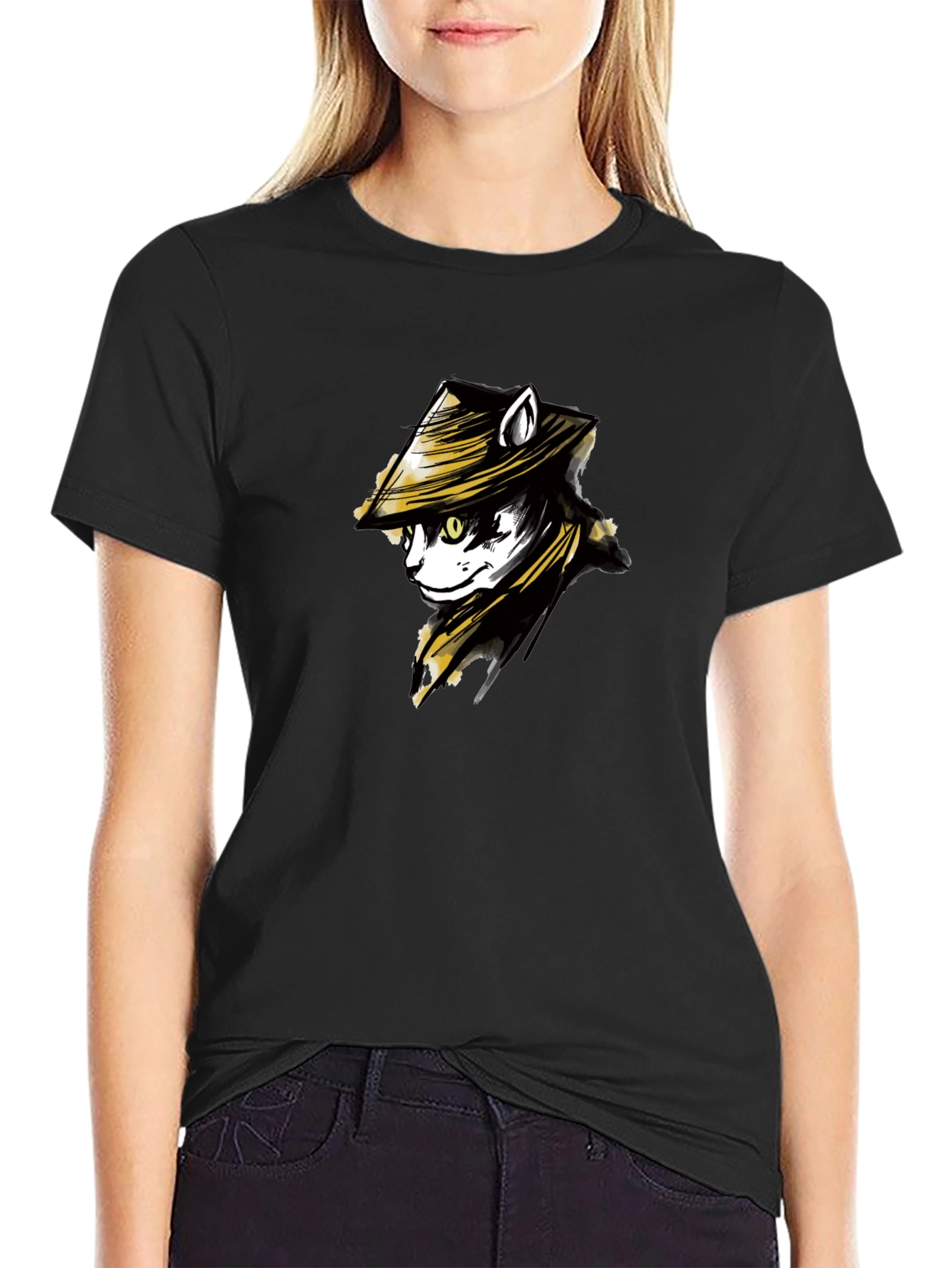 Samurai Cat T-Shirt - Cool Graphic Tee