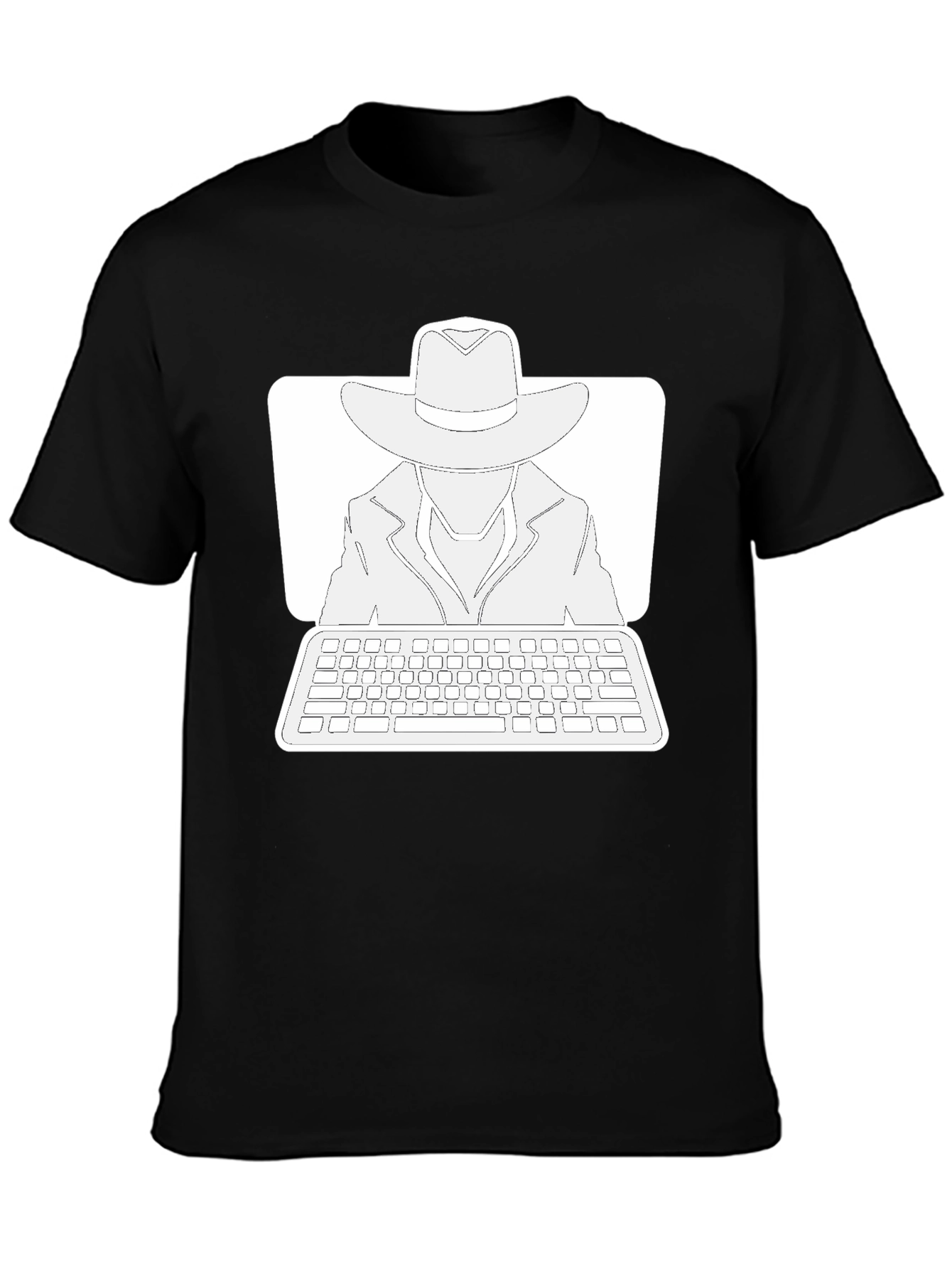 Mystery Man Hacker T-Shirt - Black Cotton Tee