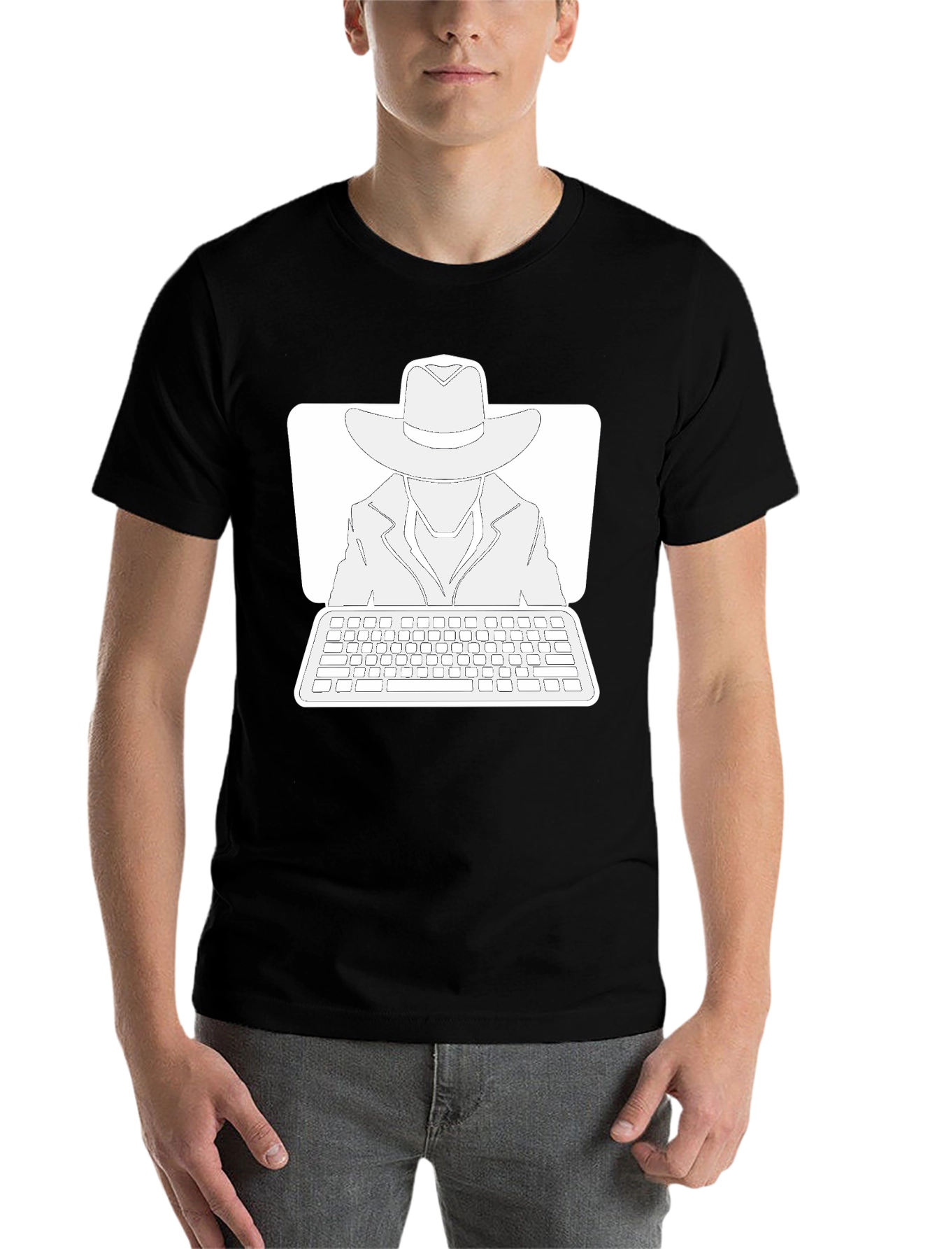 Mystery Man Hacker T-Shirt - Black Cotton Tee