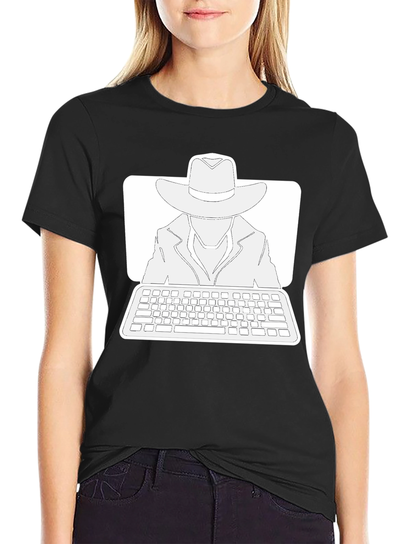Mystery Man Hacker T-Shirt - Black Cotton Tee