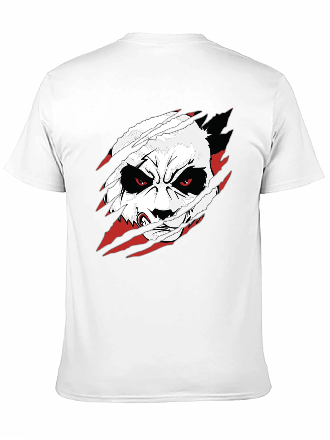 Angry Panda Graphic Tee - Black Cotton T-Shirt