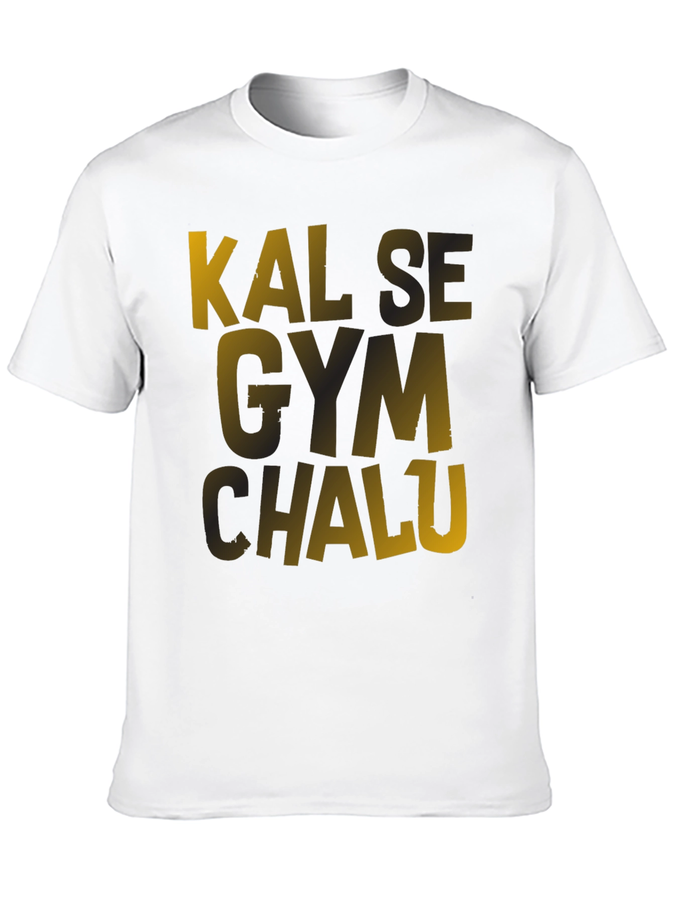 Kal Se Gym Chalu Mens Black T-Shirt