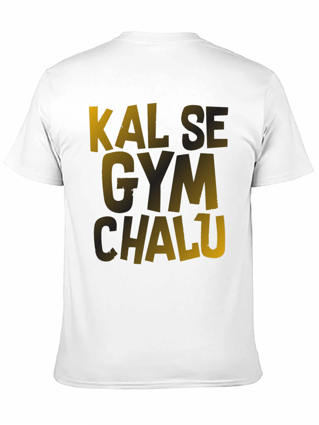 Kal Se Gym Chalu Mens Black T-Shirt