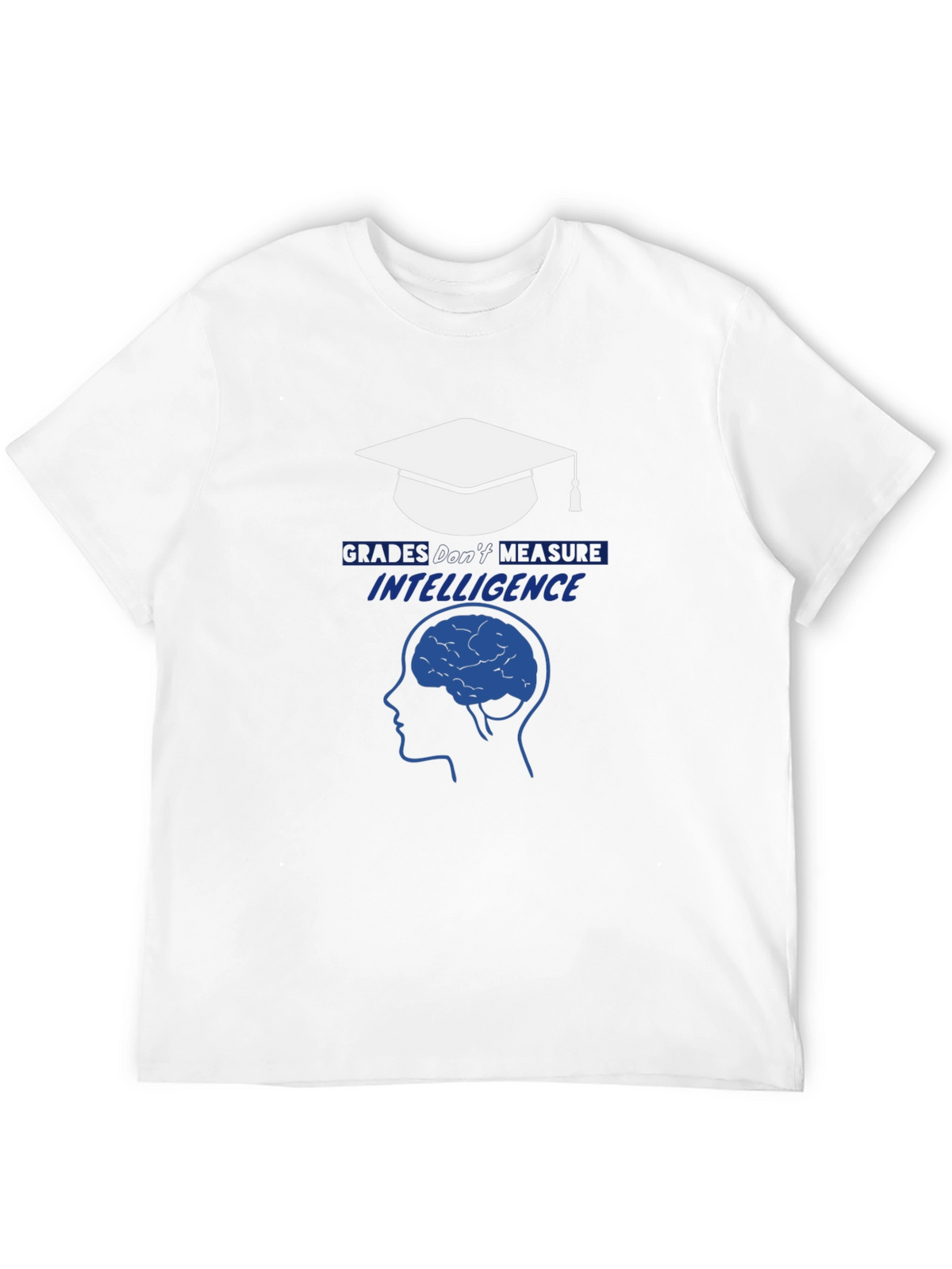 Intelligence T-Shirt - Graduation Cap & Brain Design