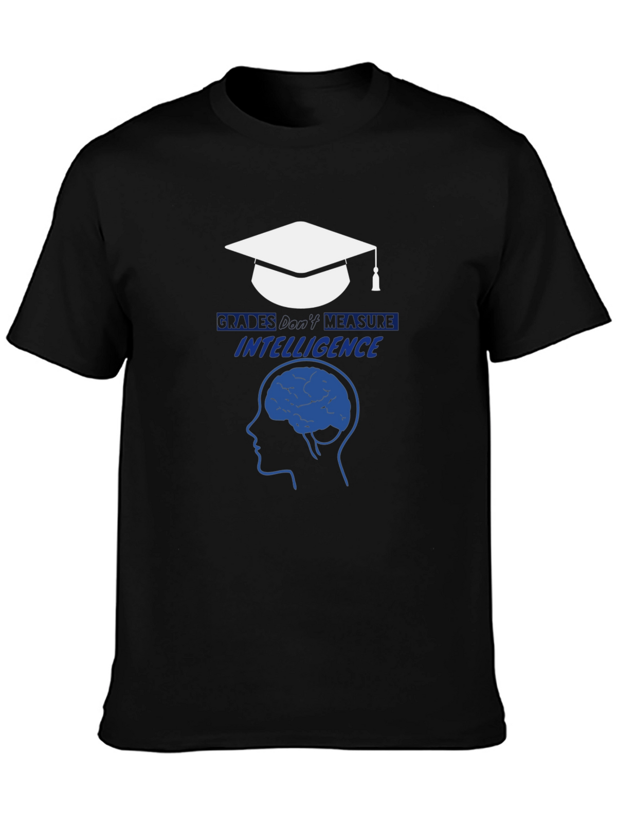 Intelligence T-Shirt - Graduation Cap & Brain Design