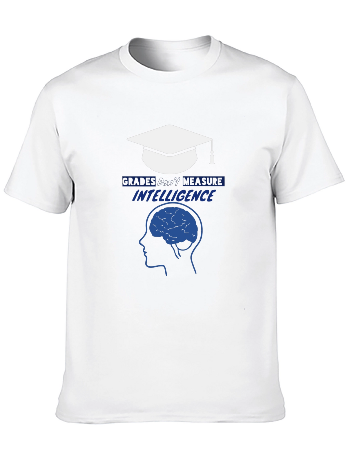 Intelligence T-Shirt - Graduation Cap & Brain Design