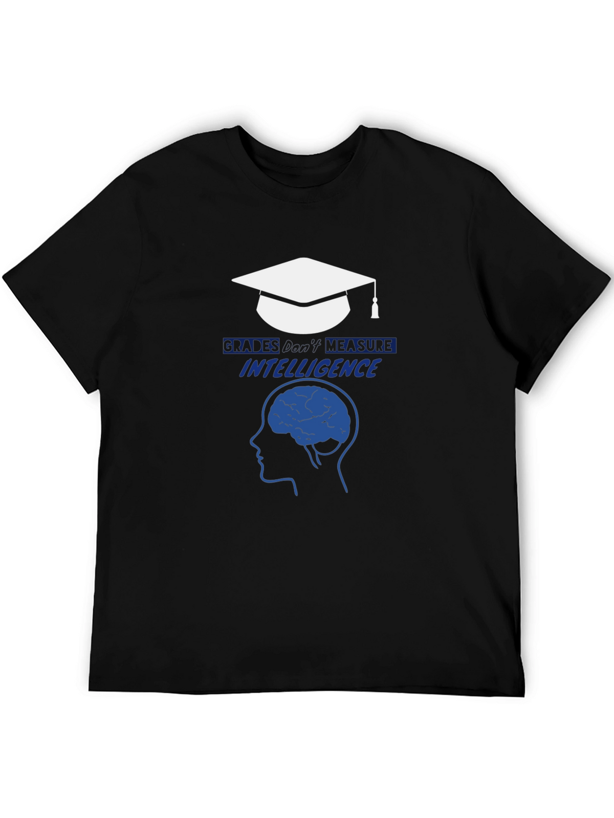 Intelligence T-Shirt - Graduation Cap & Brain Design