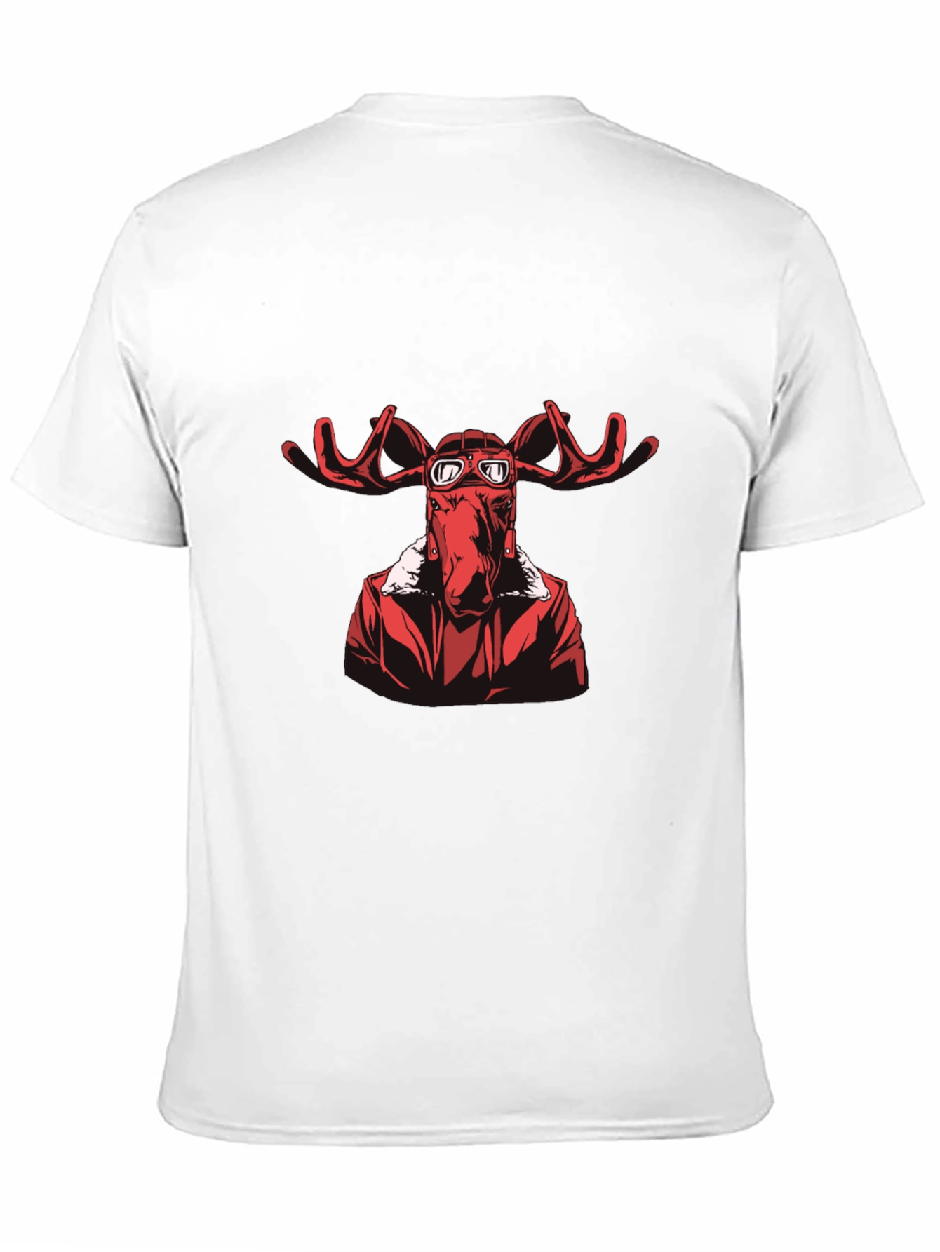 Moose Pilot Graphic T-Shirt - Black Cotton Tee