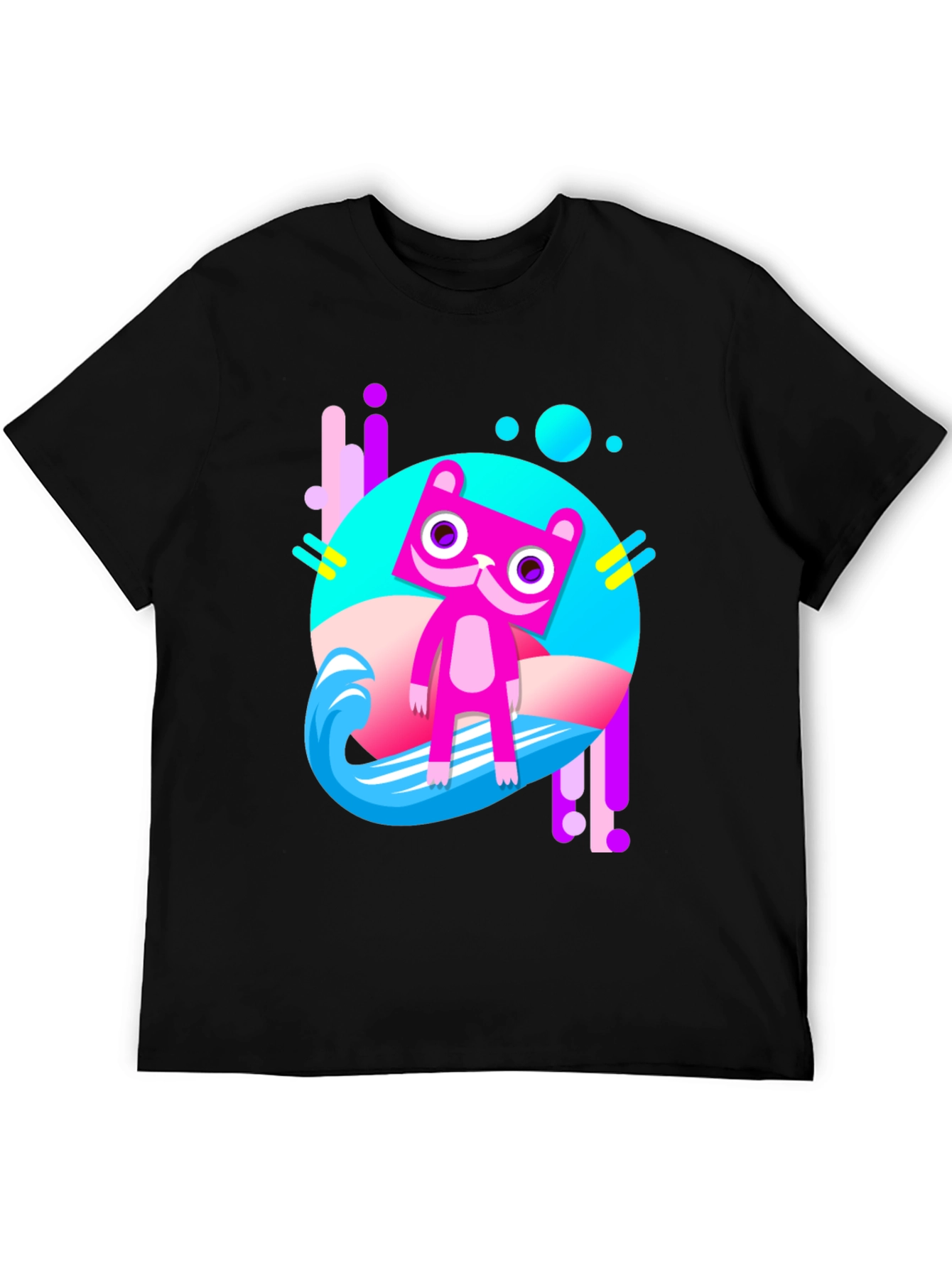 Funky Cat T-Shirt - Black