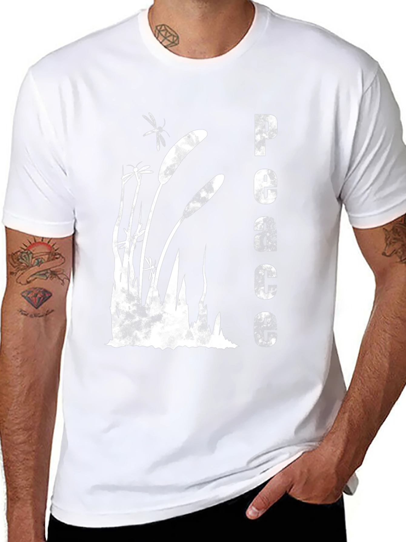 Peaceful Cattail Graphic T-Shirt